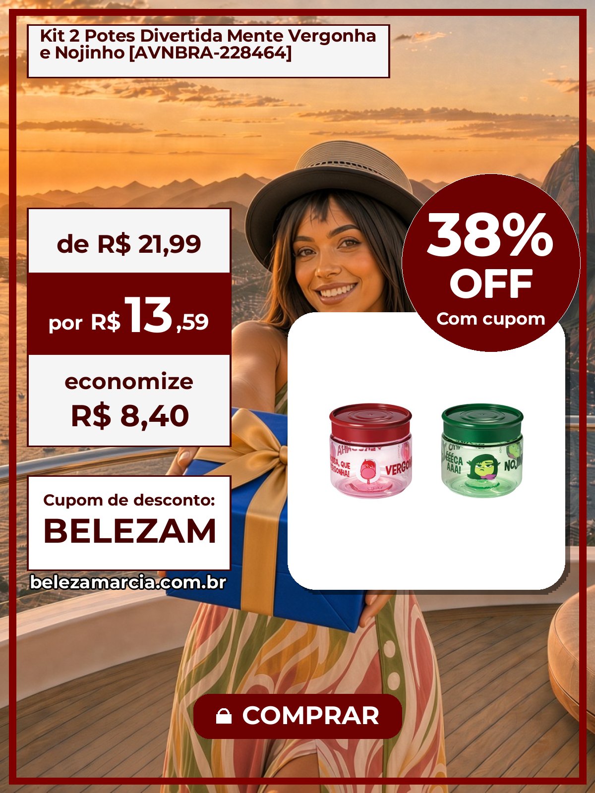 Kit 2 Potes Divertida Mente Vergonha e Nojinho [AVNBRA-228464]