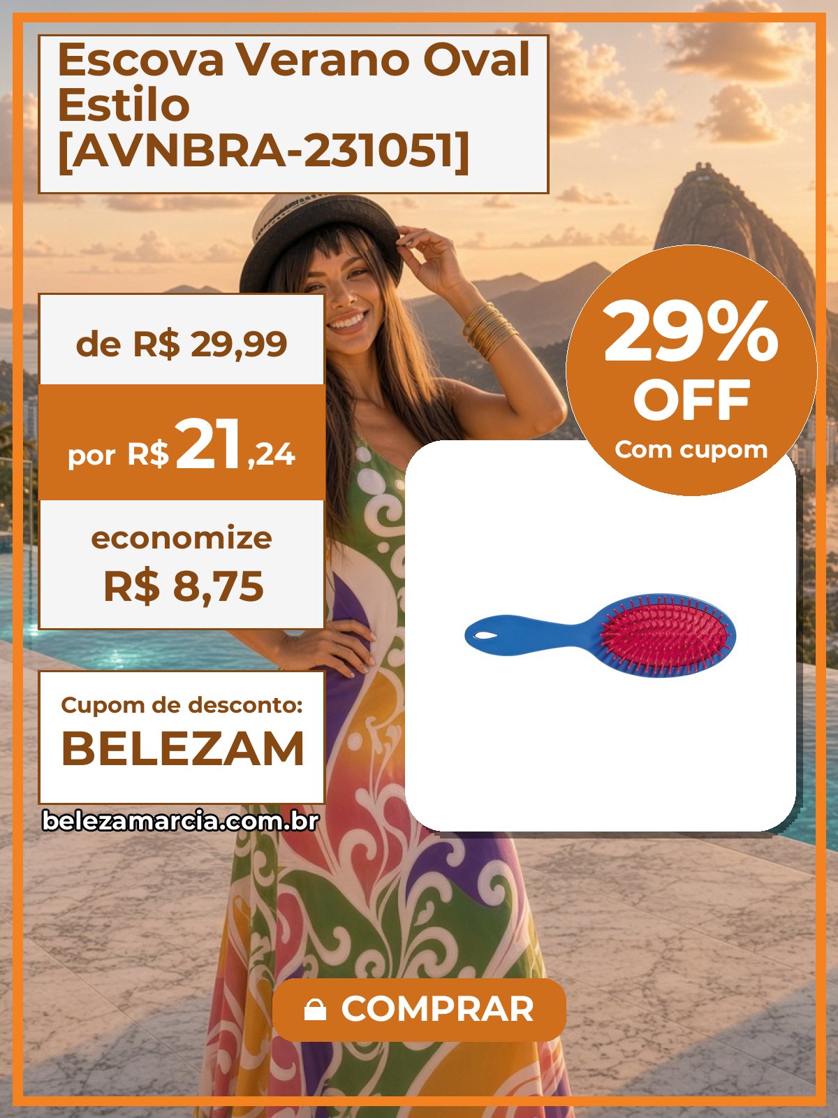 Escova Verano Oval Estilo [AVNBRA-231051]
