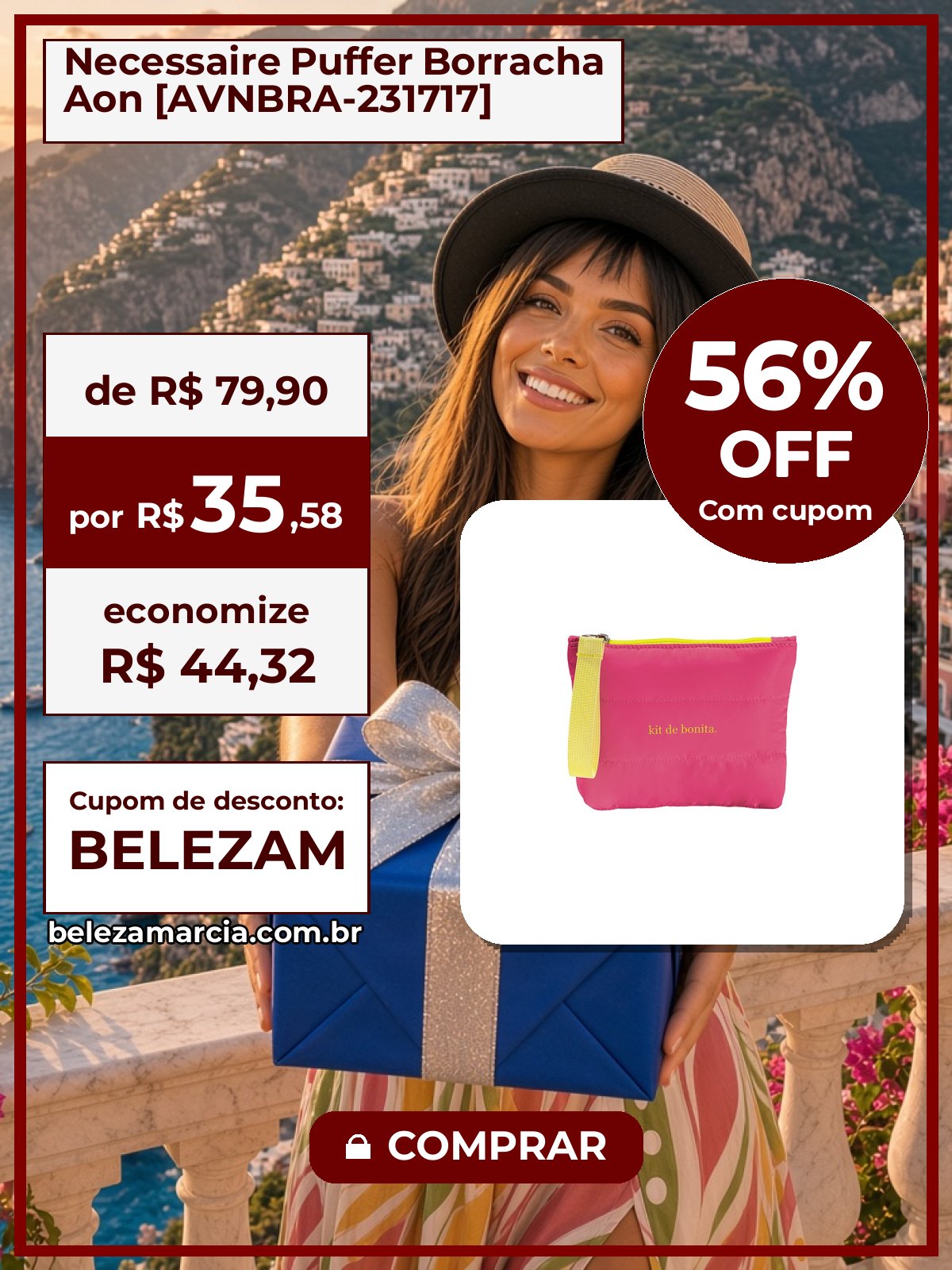Necessaire Puffer Borracha Aon [AVNBRA-231717]