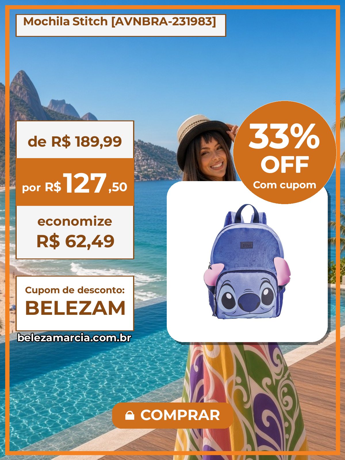 Mochila Stitch [AVNBRA-231983]