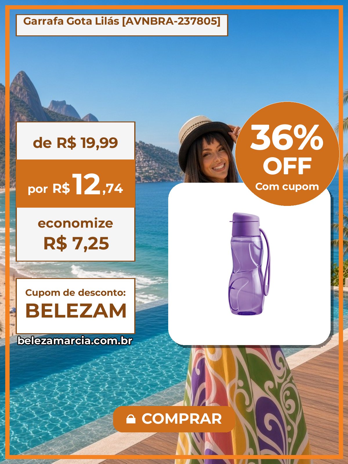 Garrafa Gota Lilás [AVNBRA-237805]