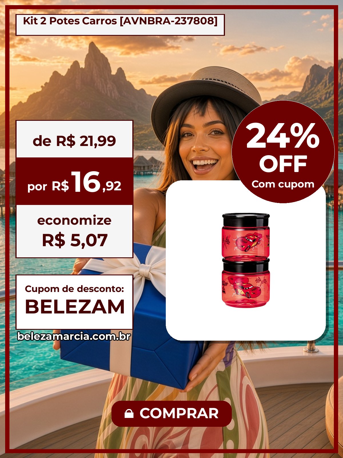 Kit 2 Potes Carros [AVNBRA-237808]