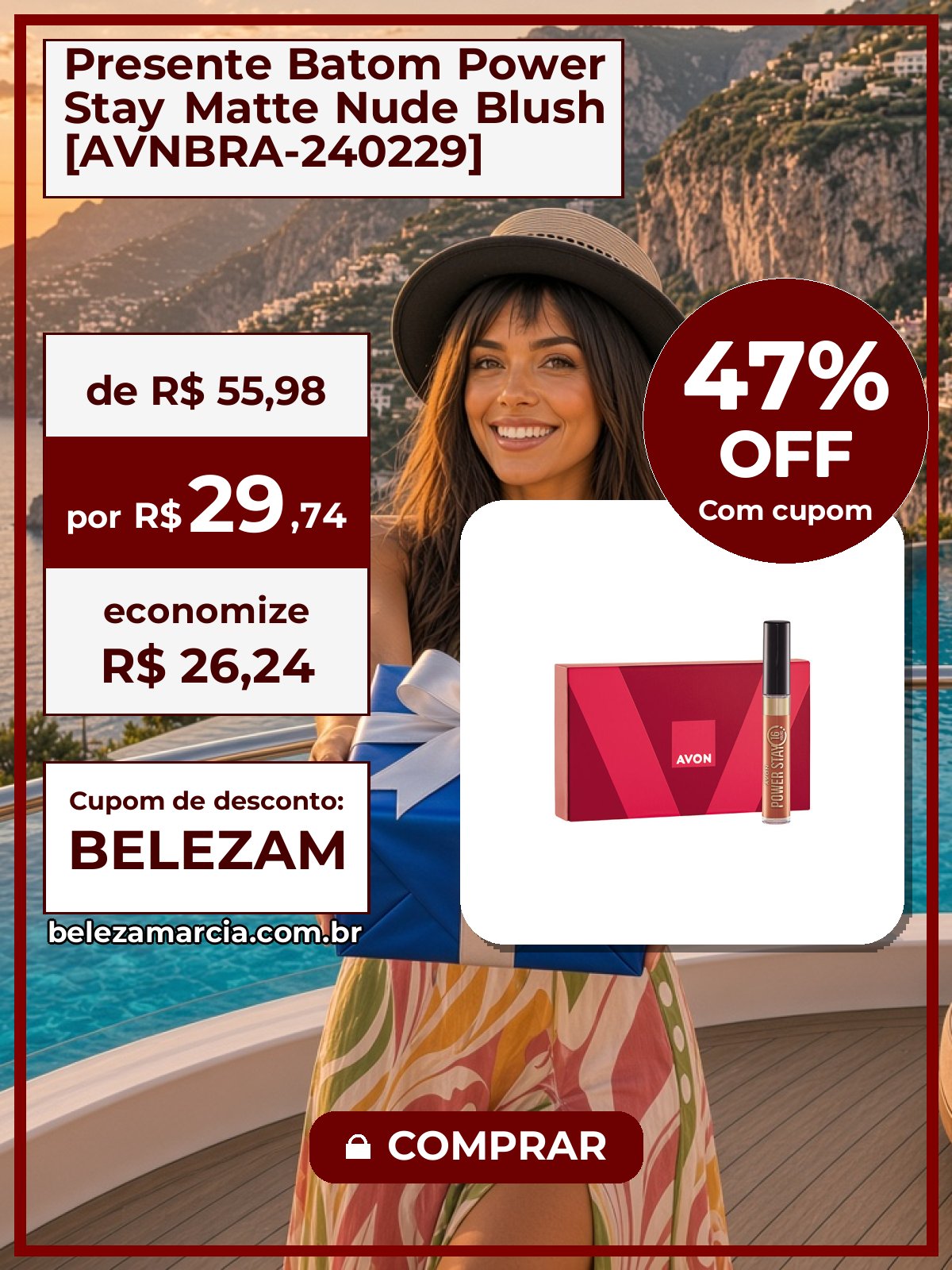 Presente Batom Power Stay Matte Op 18 [AVNBRA-240229]