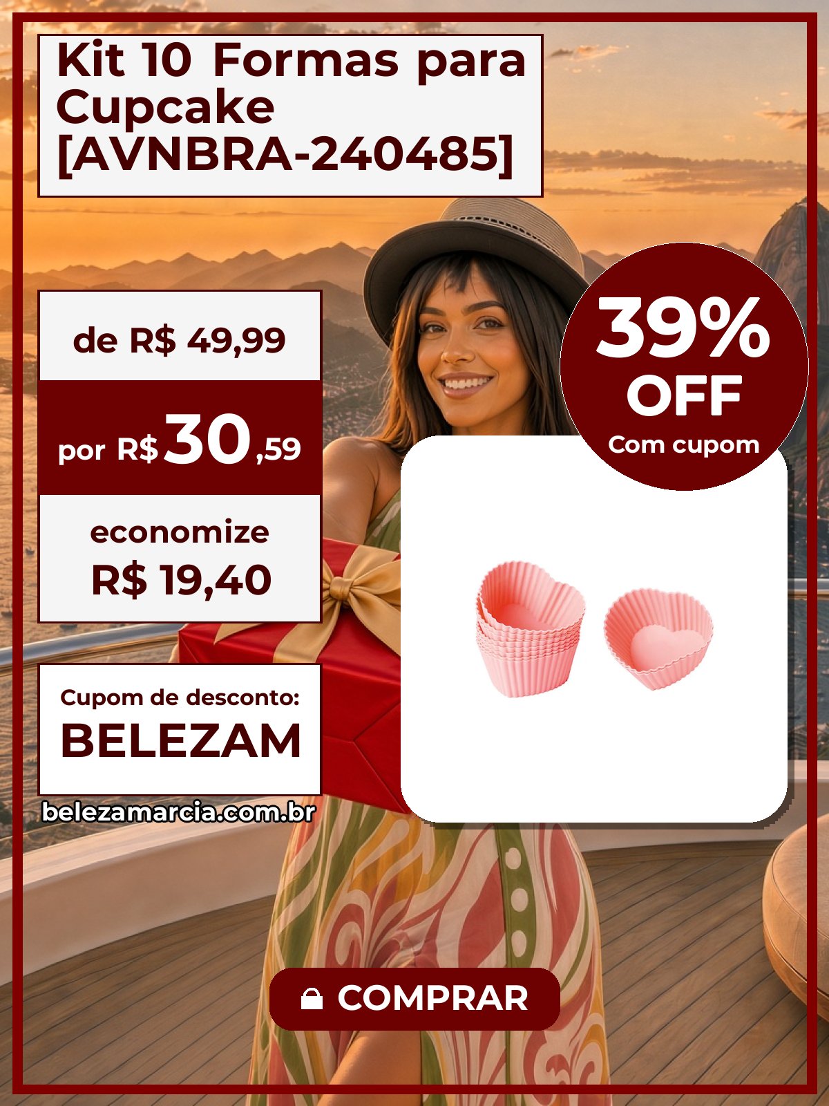 Kit 10 Formas para Cupcake [AVNBRA-240485]