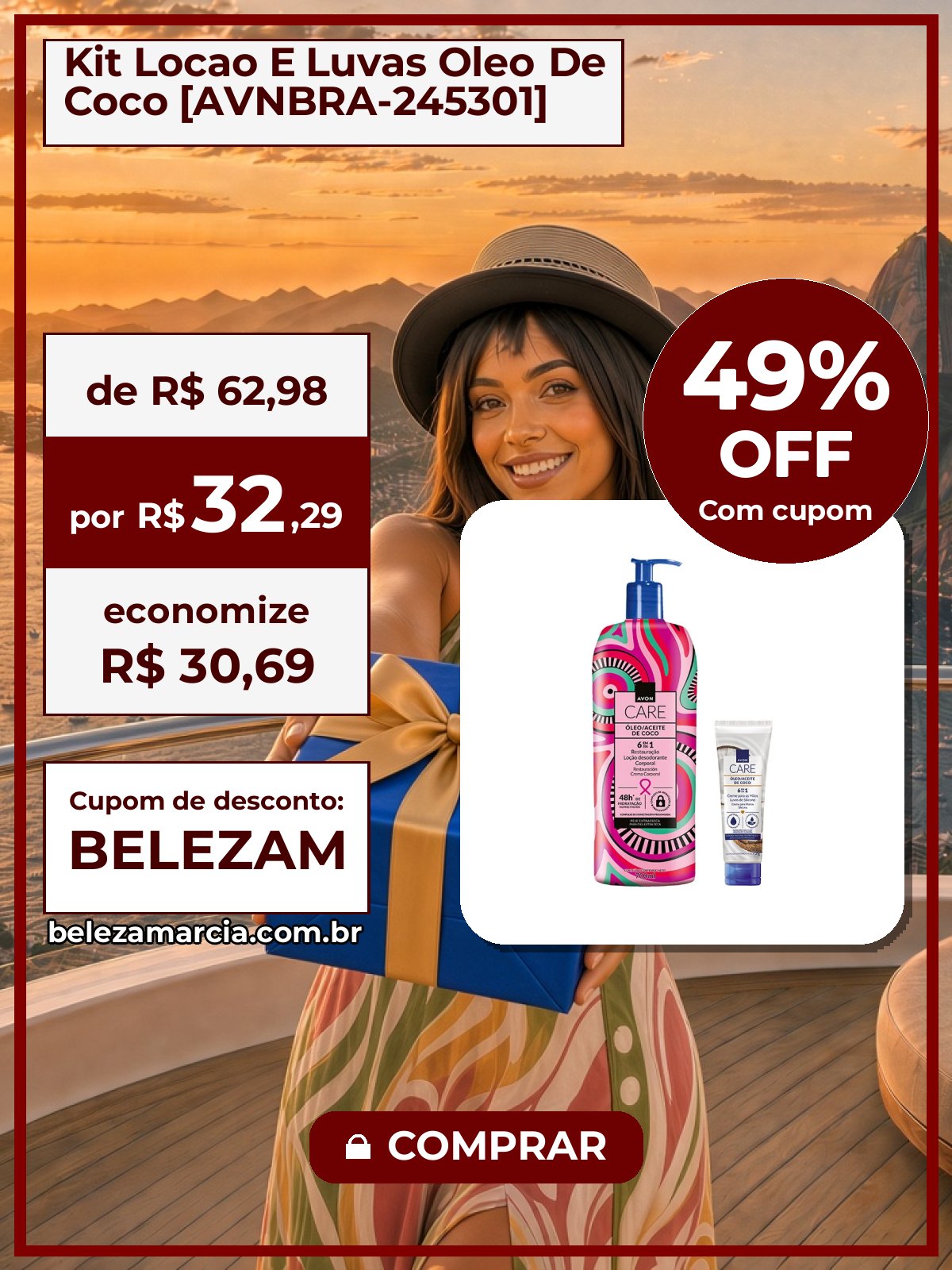 Kit Locao E Luvas Oleo De Coco [AVNBRA-245301]
