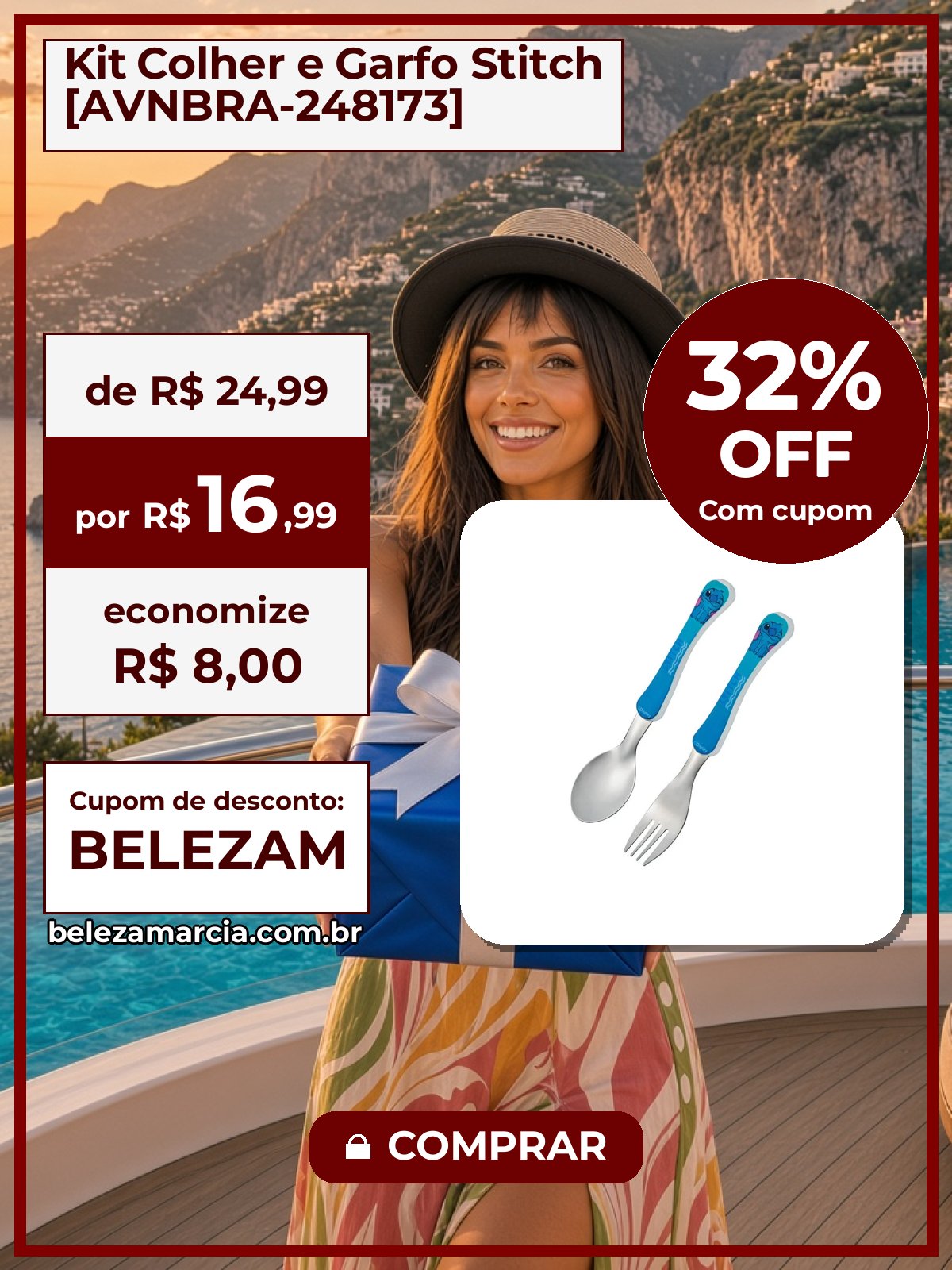 Kit Colher e Garfo Stitch [AVNBRA-248173]