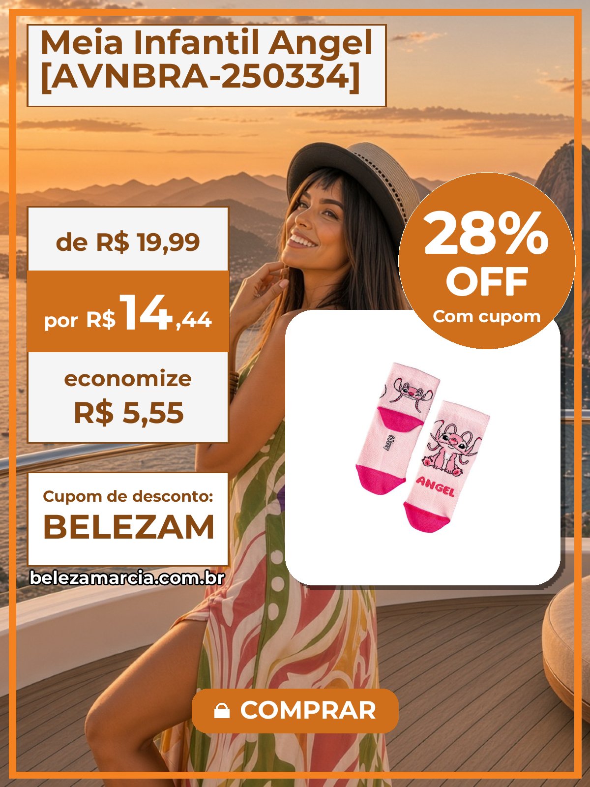 Meia Infantil Angel [AVNBRA-250334]