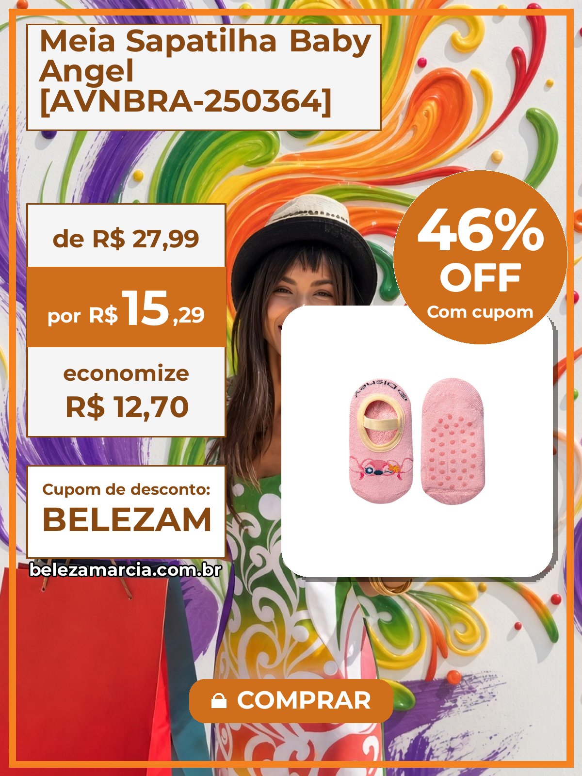 Meia Sapatilha Baby Angel [AVNBRA-250364]