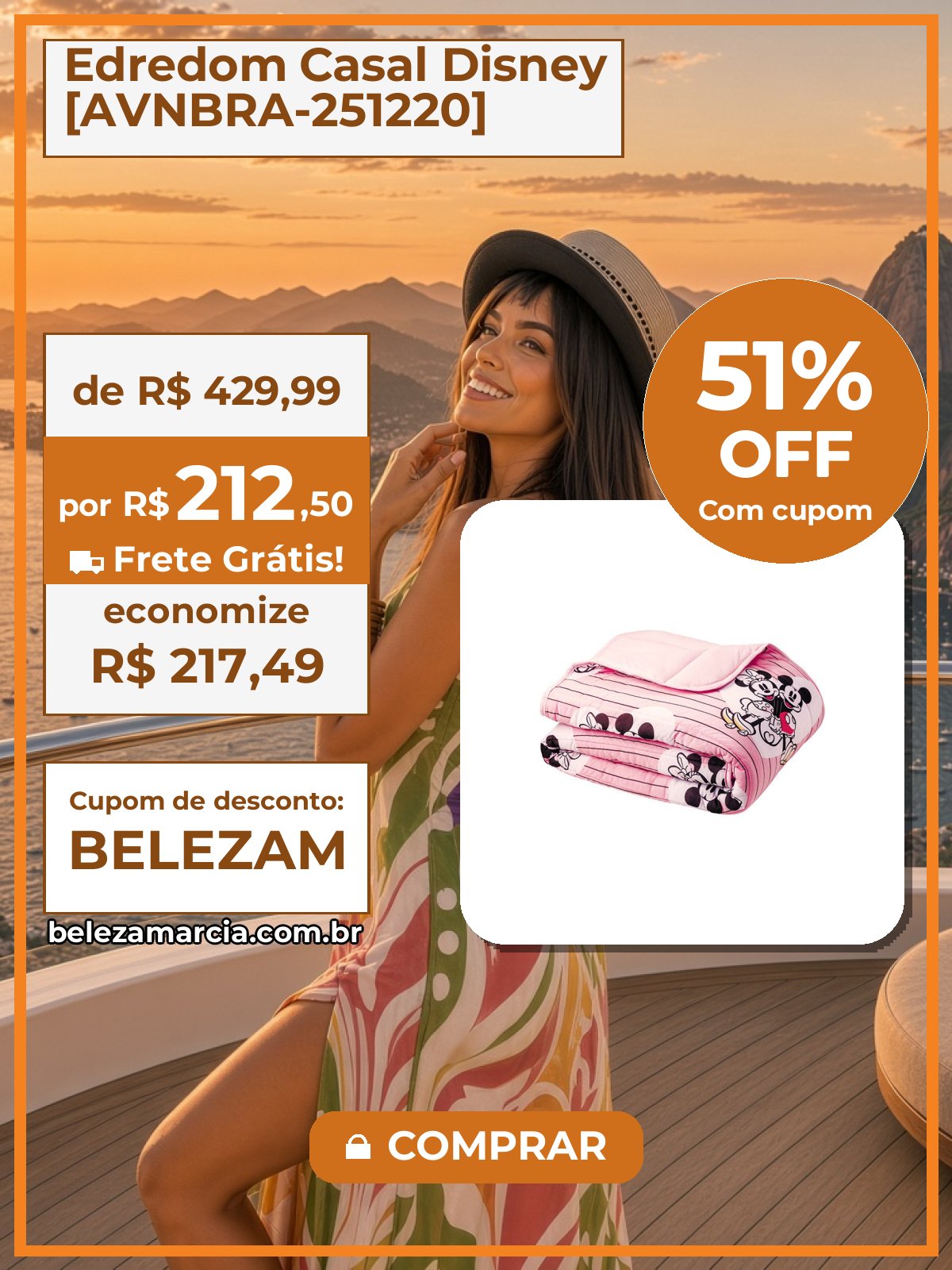 Edredom Casal Disney [AVNBRA-251220]