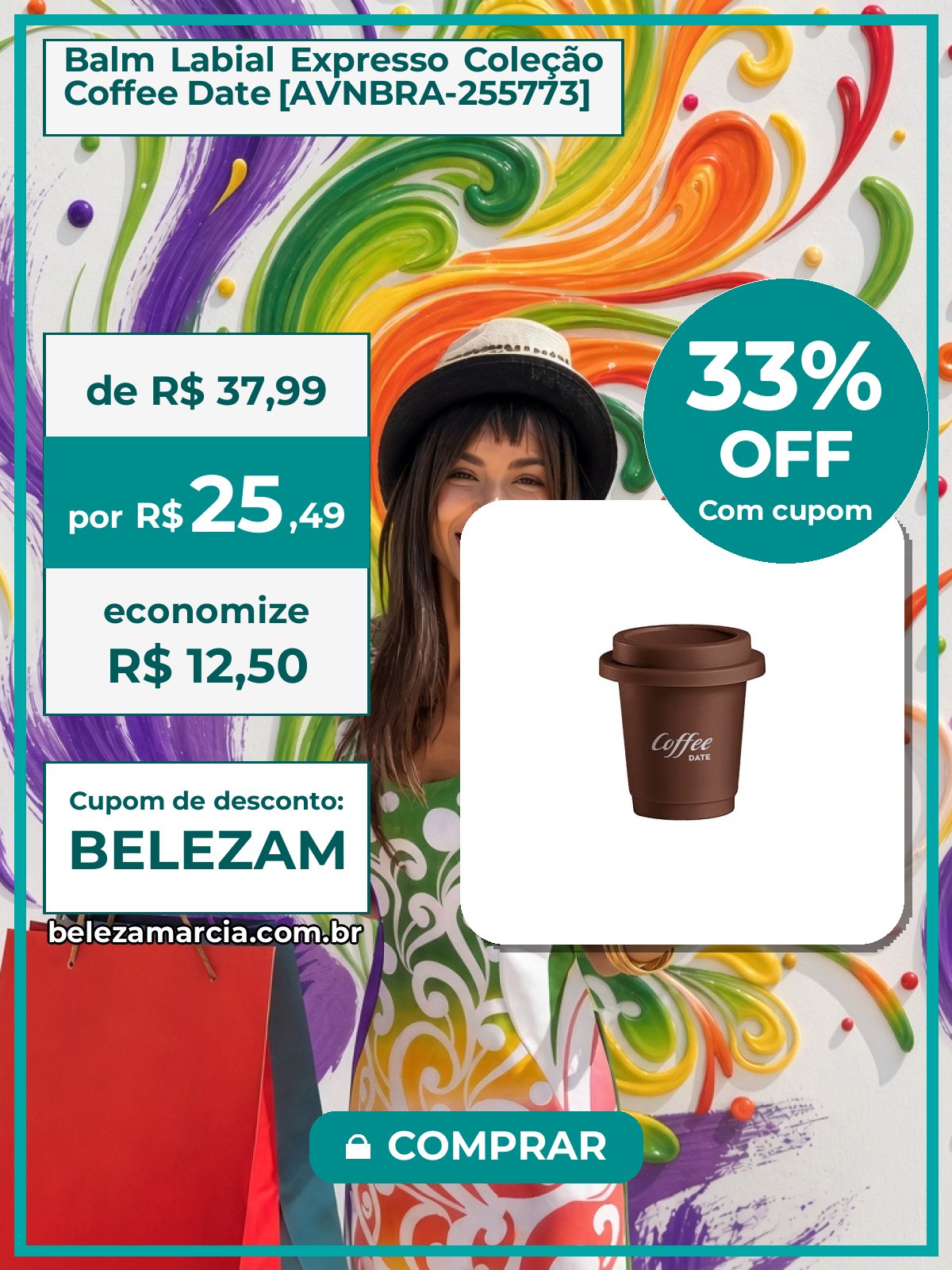 Balm Labial Expresso Coleção Coffee Date [AVNBRA-255773]