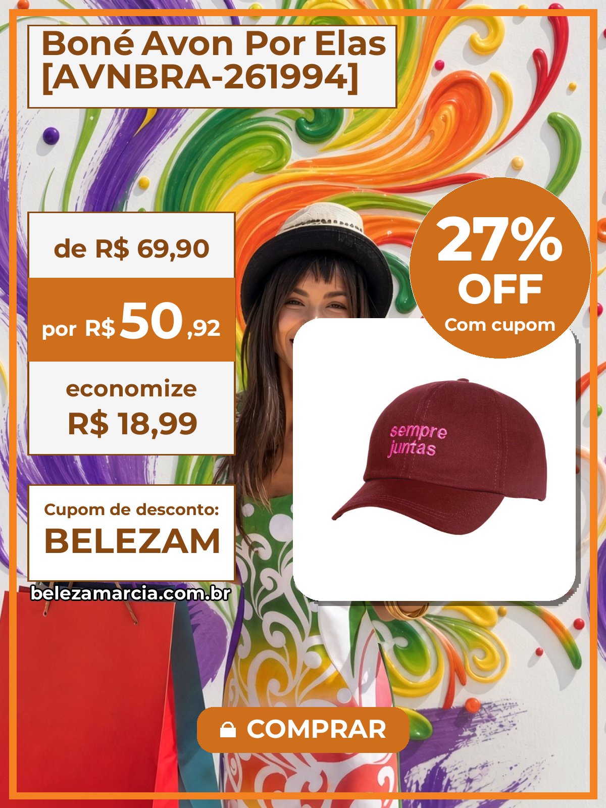 Boné Avon Por Elas [AVNBRA-261994]