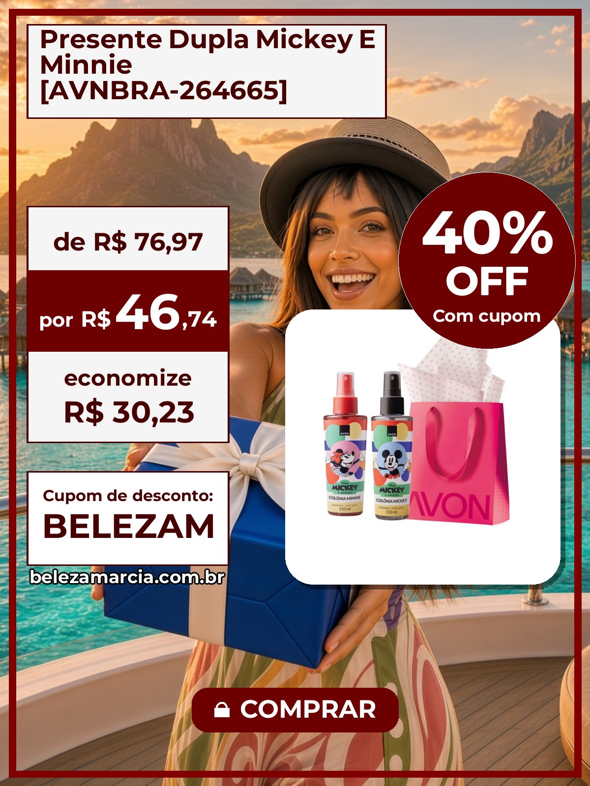 Presente Dupla Mickey E Minnie [AVNBRA-264665]