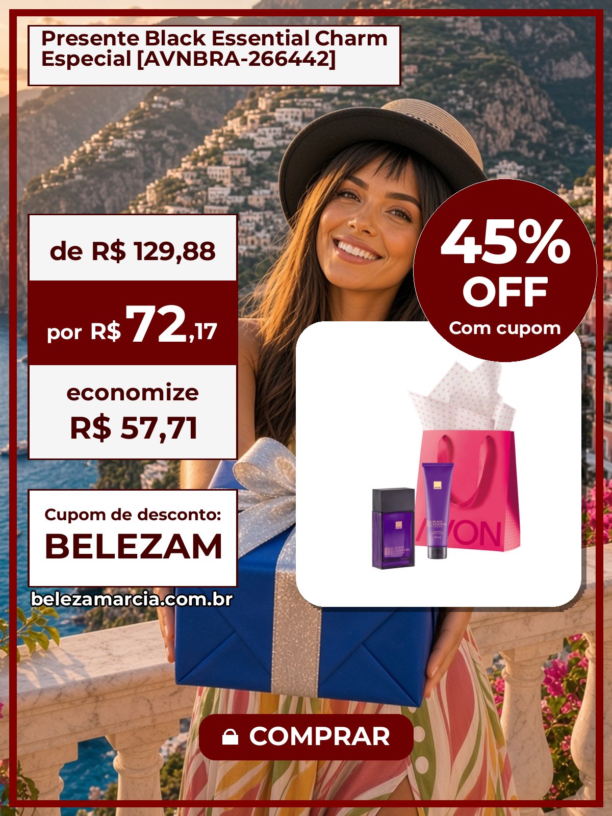 Presente Black Essential Charm Especial [AVNBRA-266442]