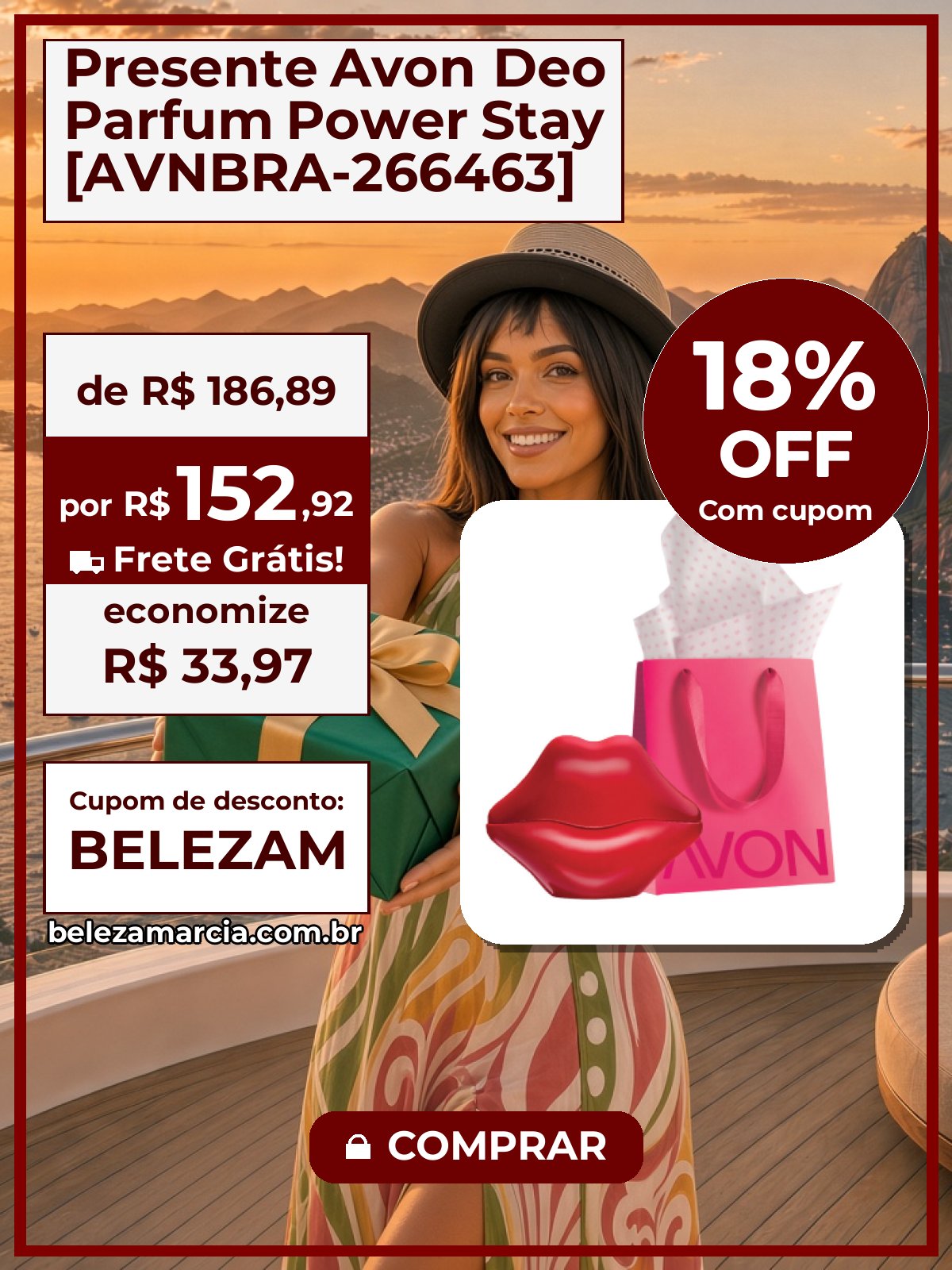 Presente Avon Deo Parfum Power Stay [AVNBRA-266463]
