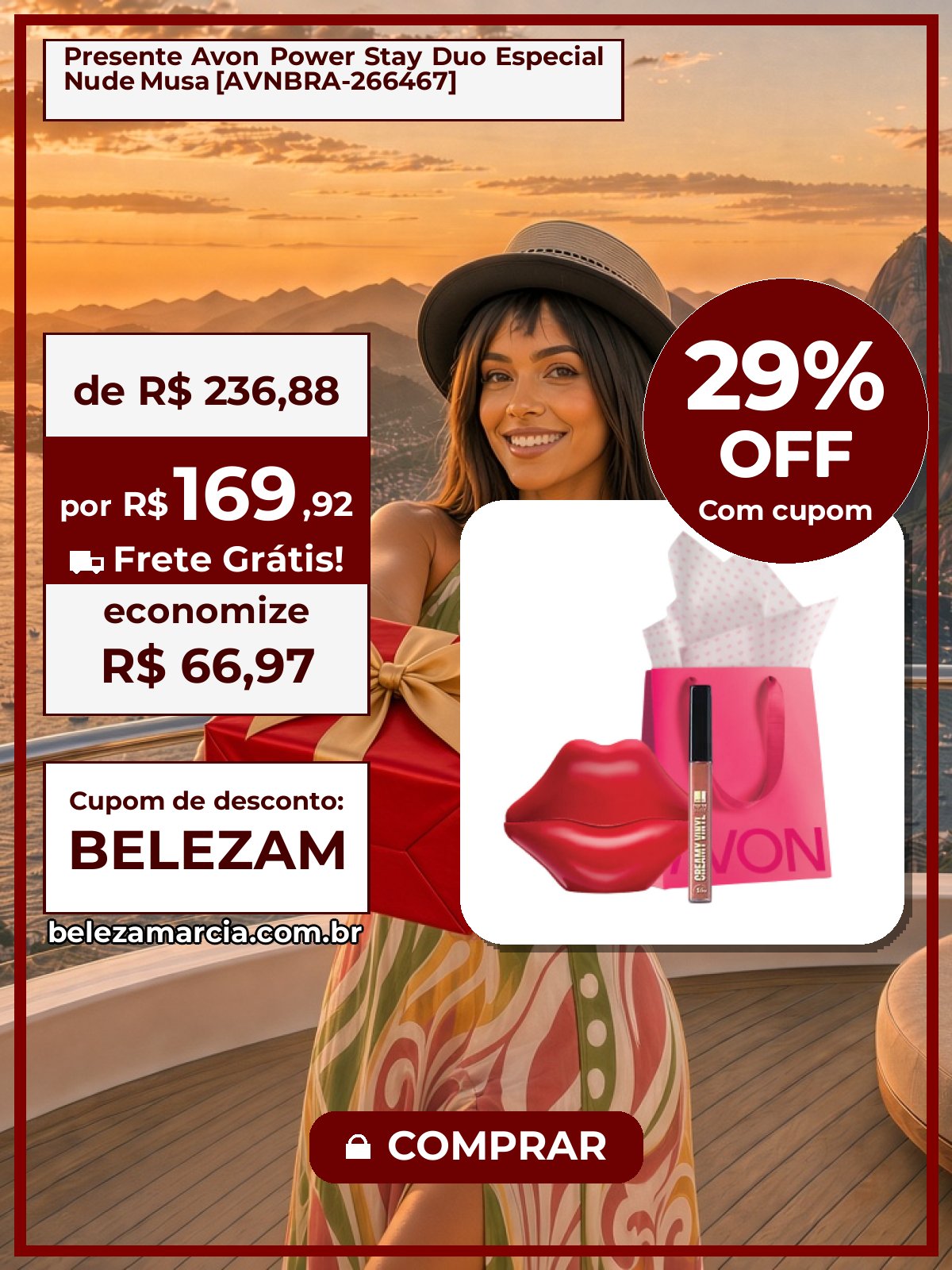 Presente Avon Power Stay Duo Especial Nude Musa [AVNBRA-266467]