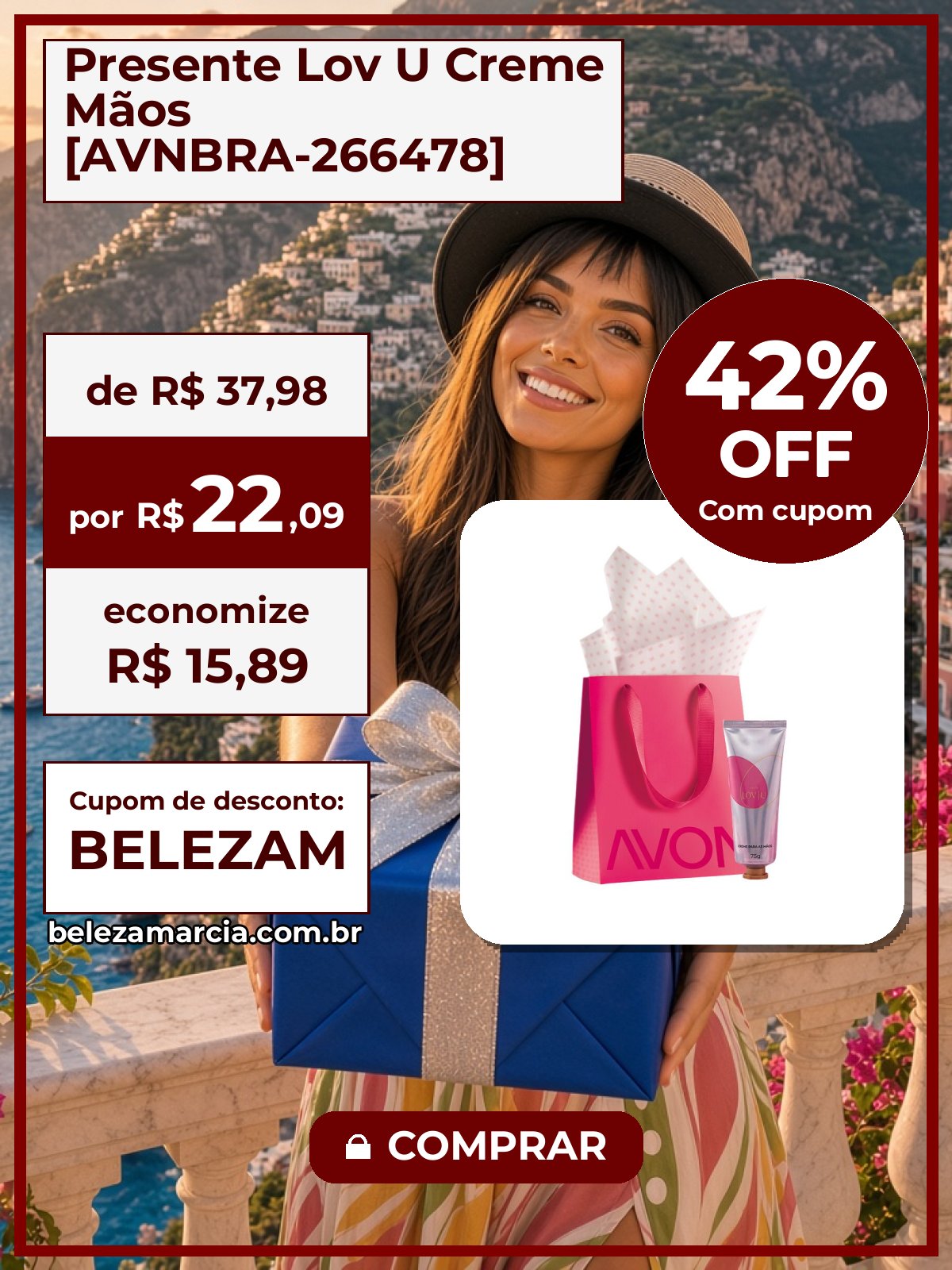 Presente Lov U Creme Mãos [AVNBRA-266478]