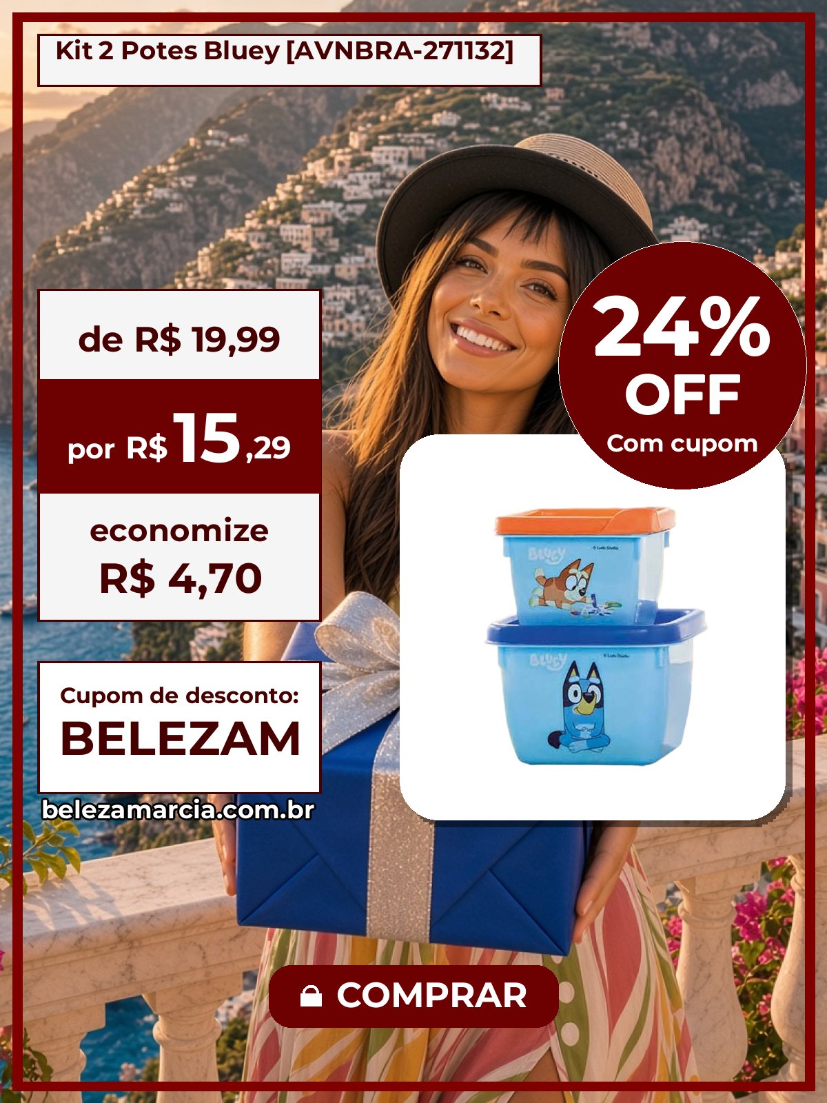 Kit 2 Potes Bluey [AVNBRA-271132]