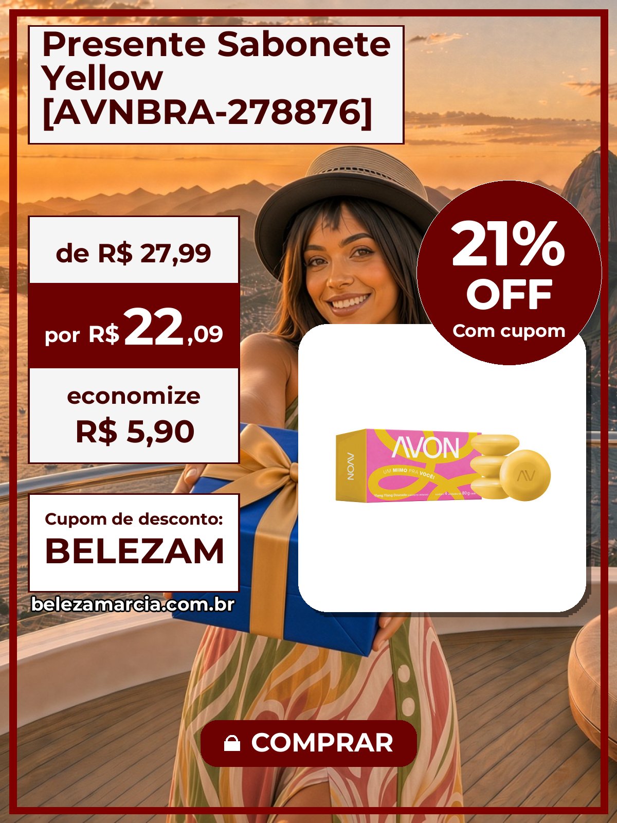 Presente Sabonete Yellow [AVNBRA-278876]