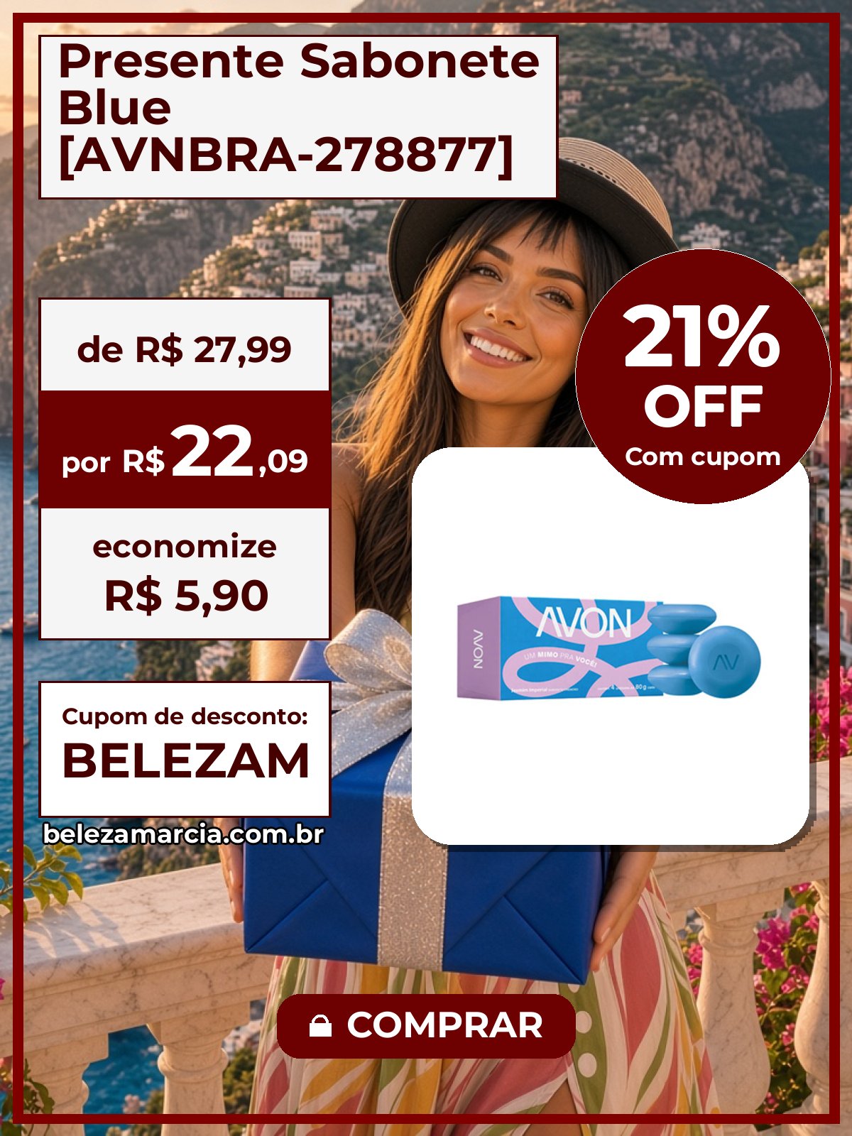 Presente Sabonete Blue [AVNBRA-278877]