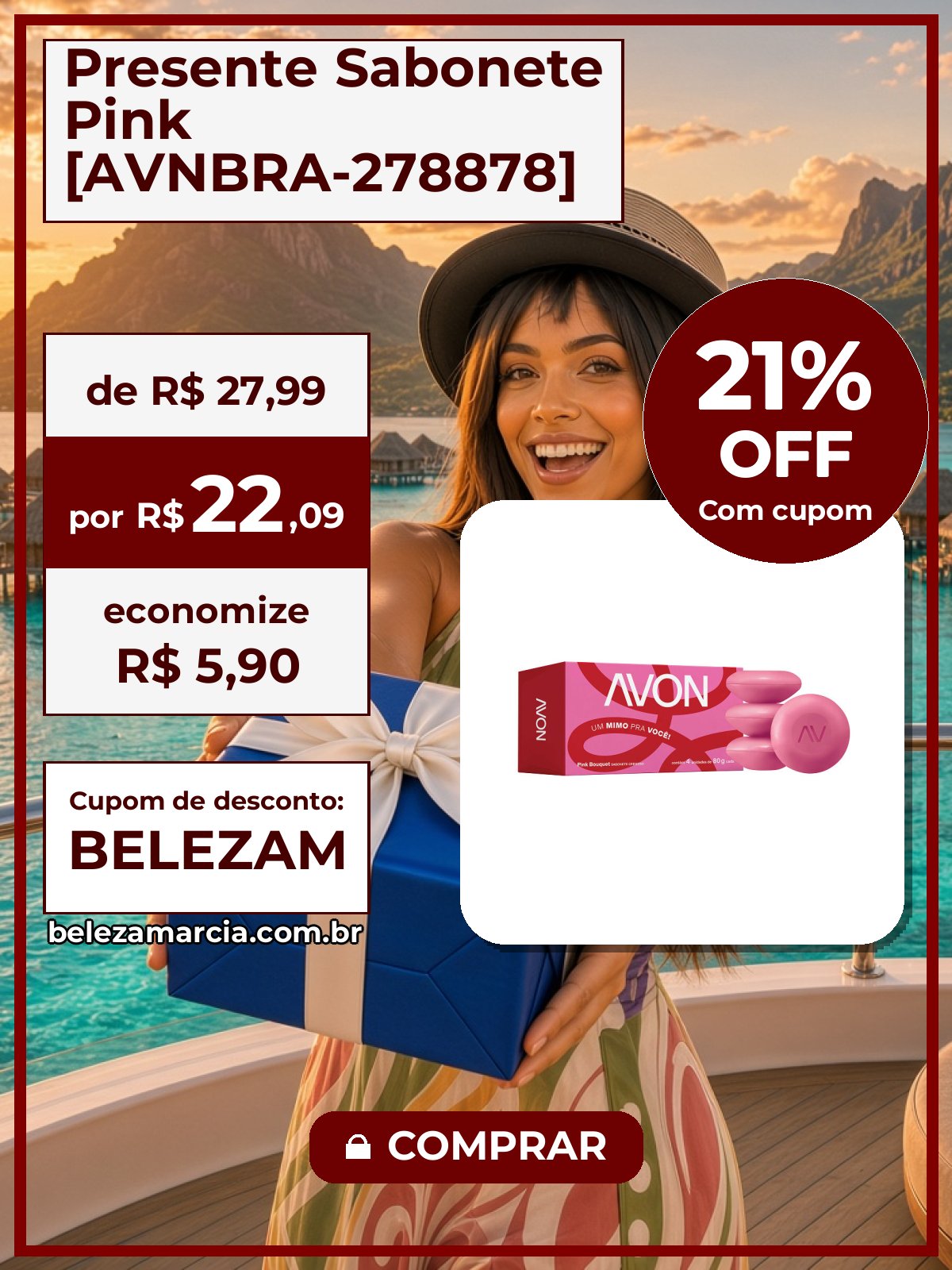 Presente Sabonete Pink [AVNBRA-278878]
