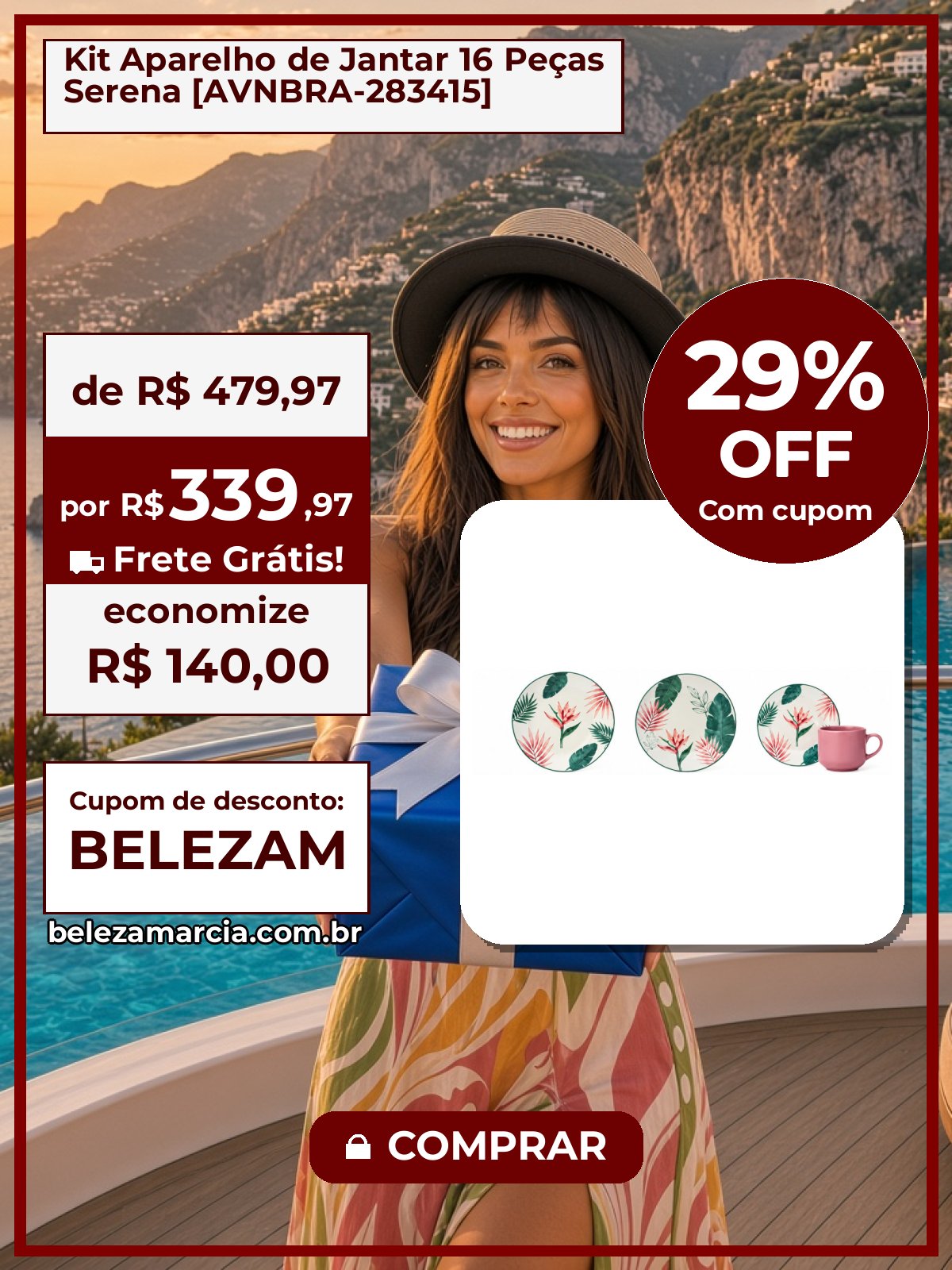 Kit Aparelho de Jantar 16 Peças Serena [AVNBRA-283415]
