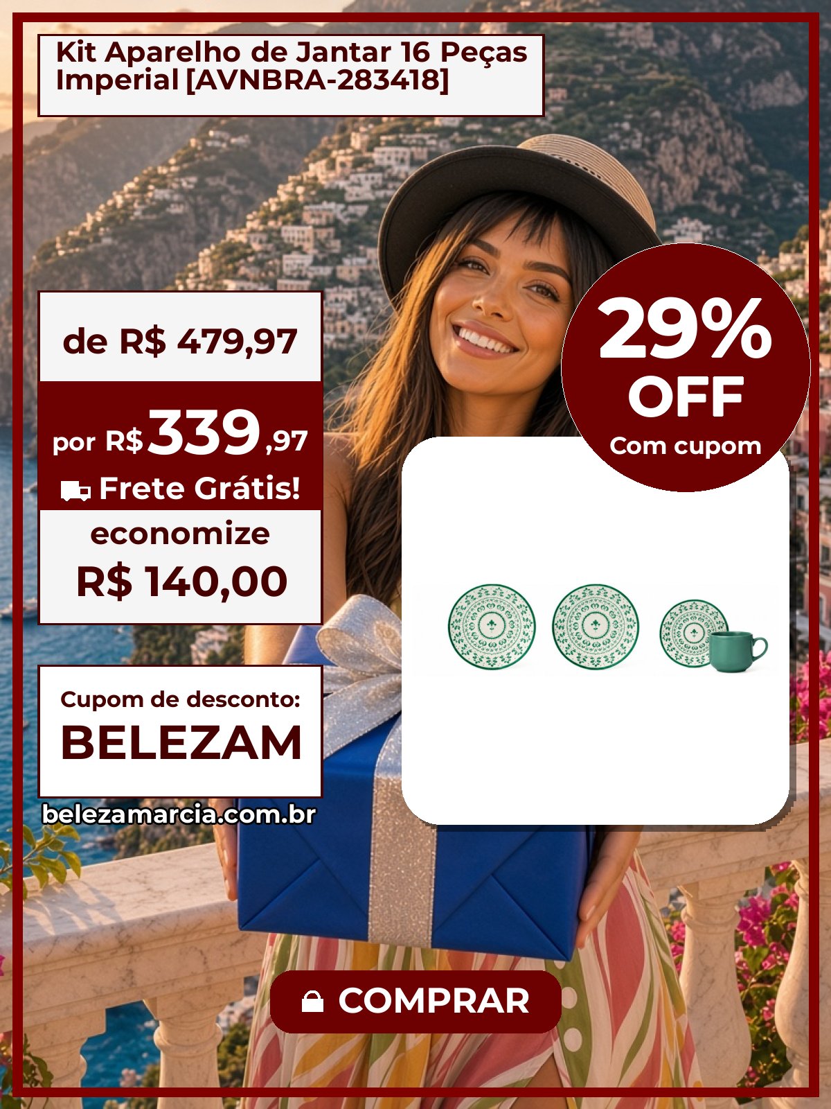 Kit Aparelho de Jantar 16 Peças Imperial [AVNBRA-283418]
