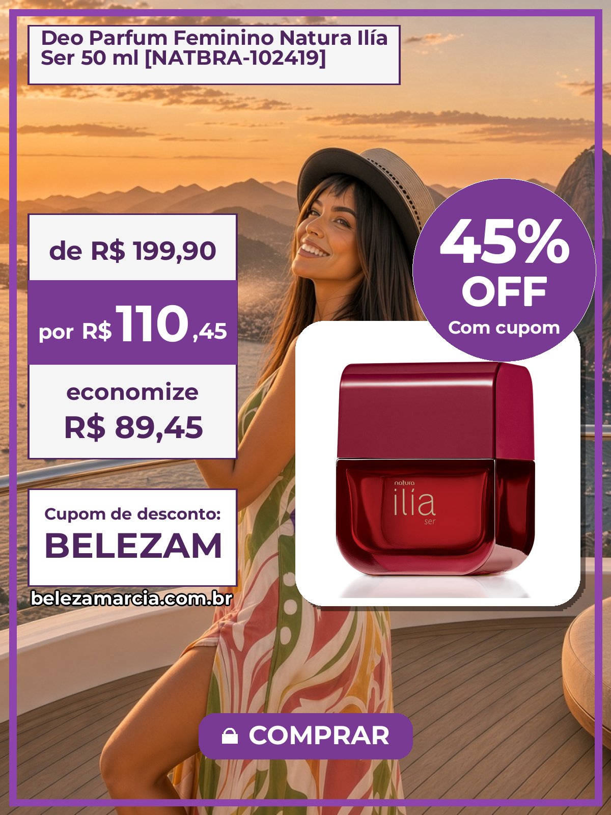 Deo Parfum Feminino Natura Ilía Ser 50 ml [NATBRA-102419]