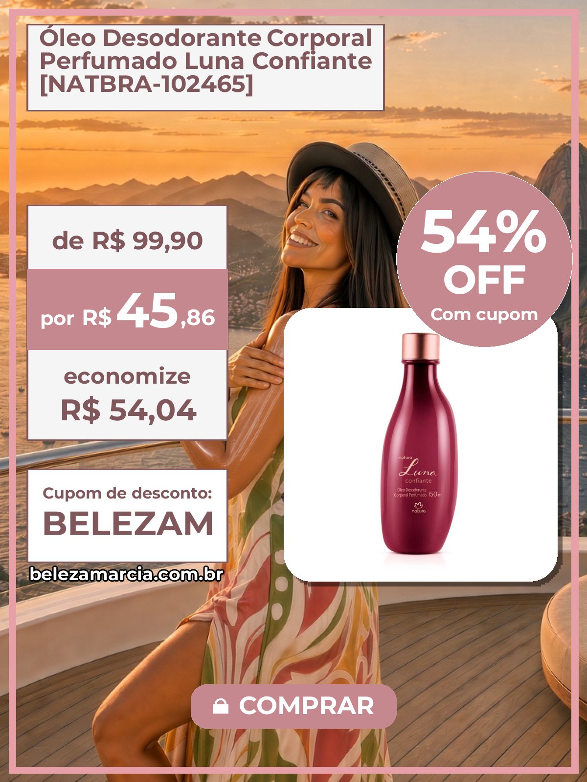 Óleo Desodorante Corporal Perfumado Luna Confiante [NATBRA-102465]