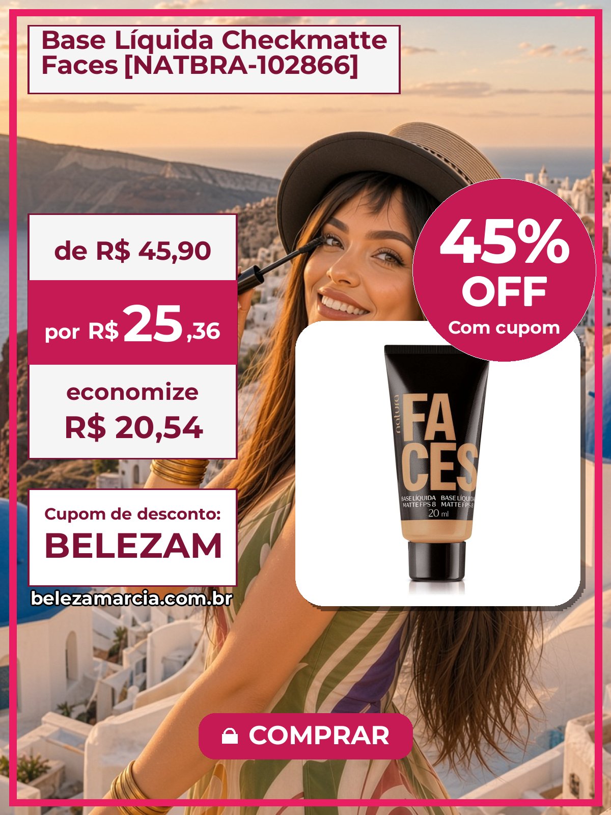 Base Líquida Checkmatte Faces [NATBRA-102866]