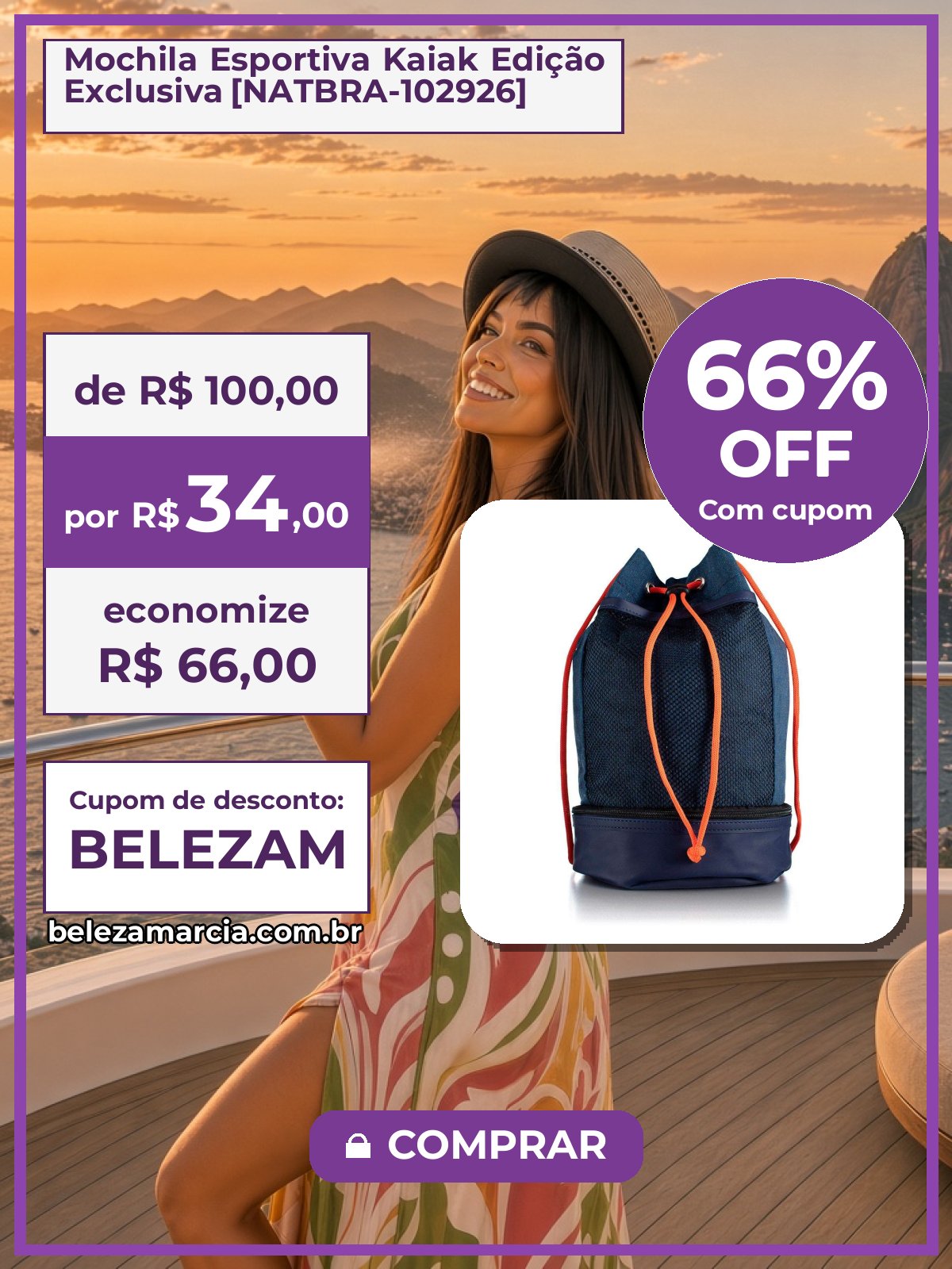 Mochila Esportiva Kaiak Edição Exclusiva [NATBRA-102926]