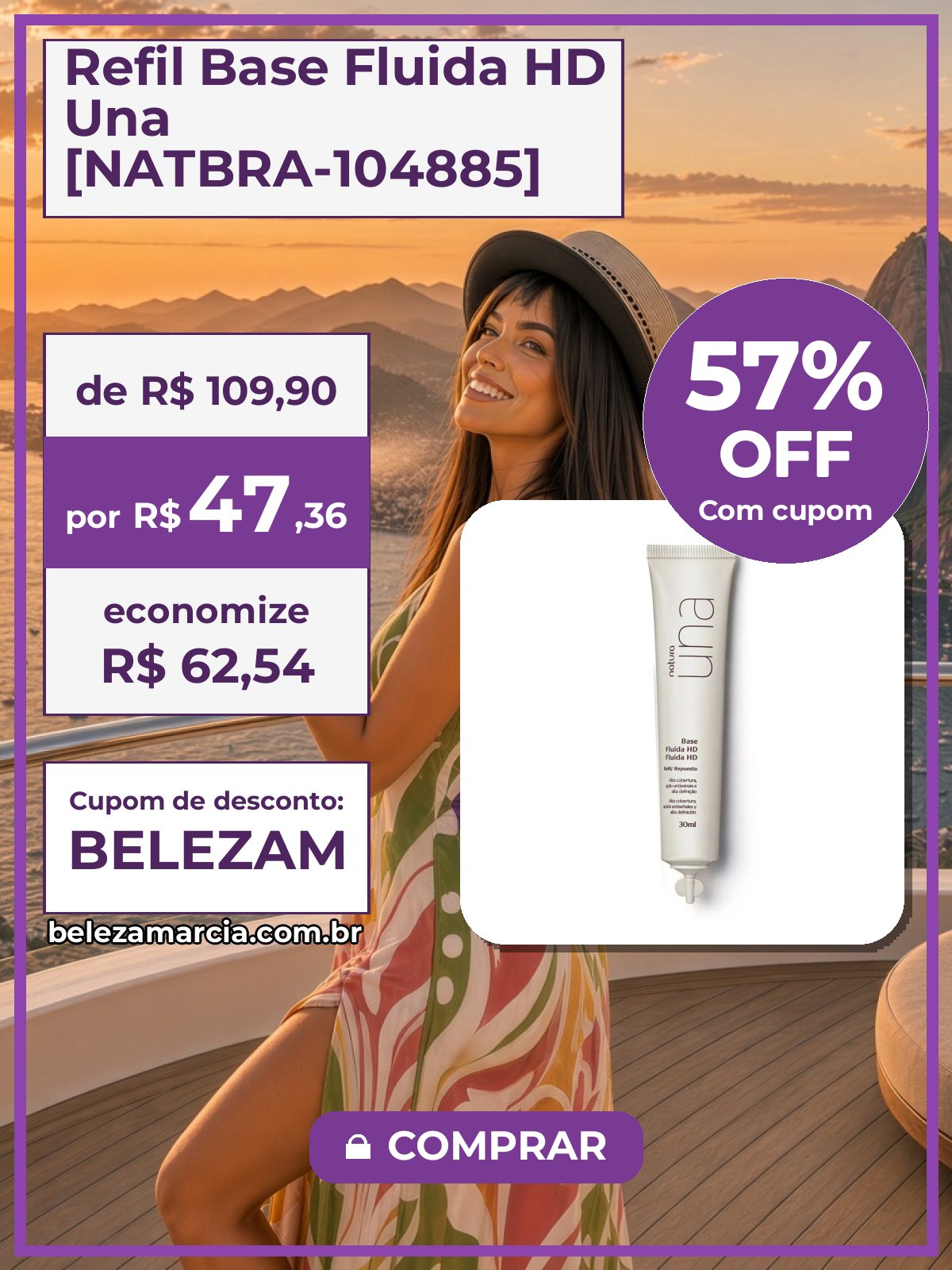 Refil Base Fluida HD Una [NATBRA-104885]