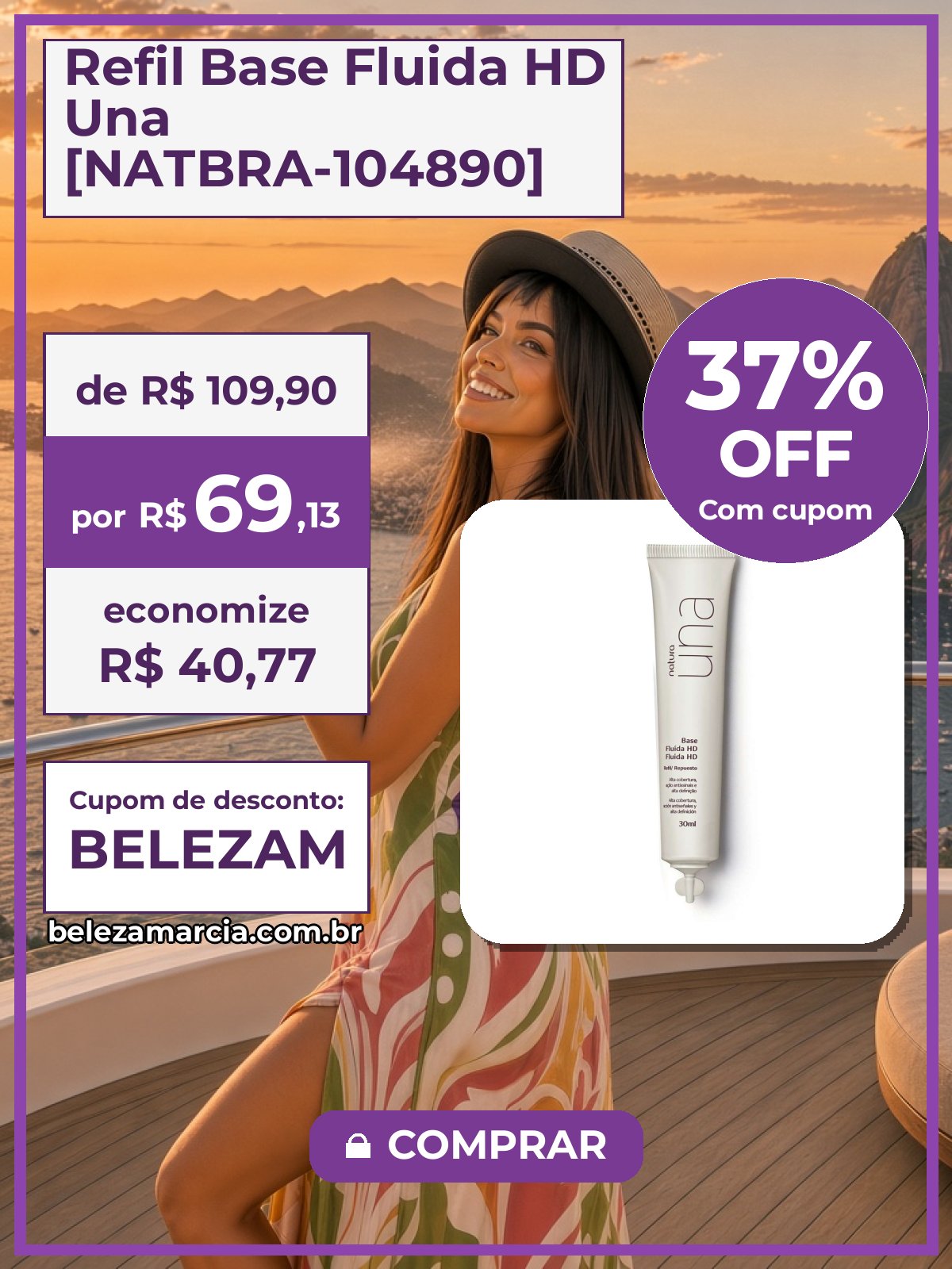 Refil Base Fluida HD Una [NATBRA-104890]