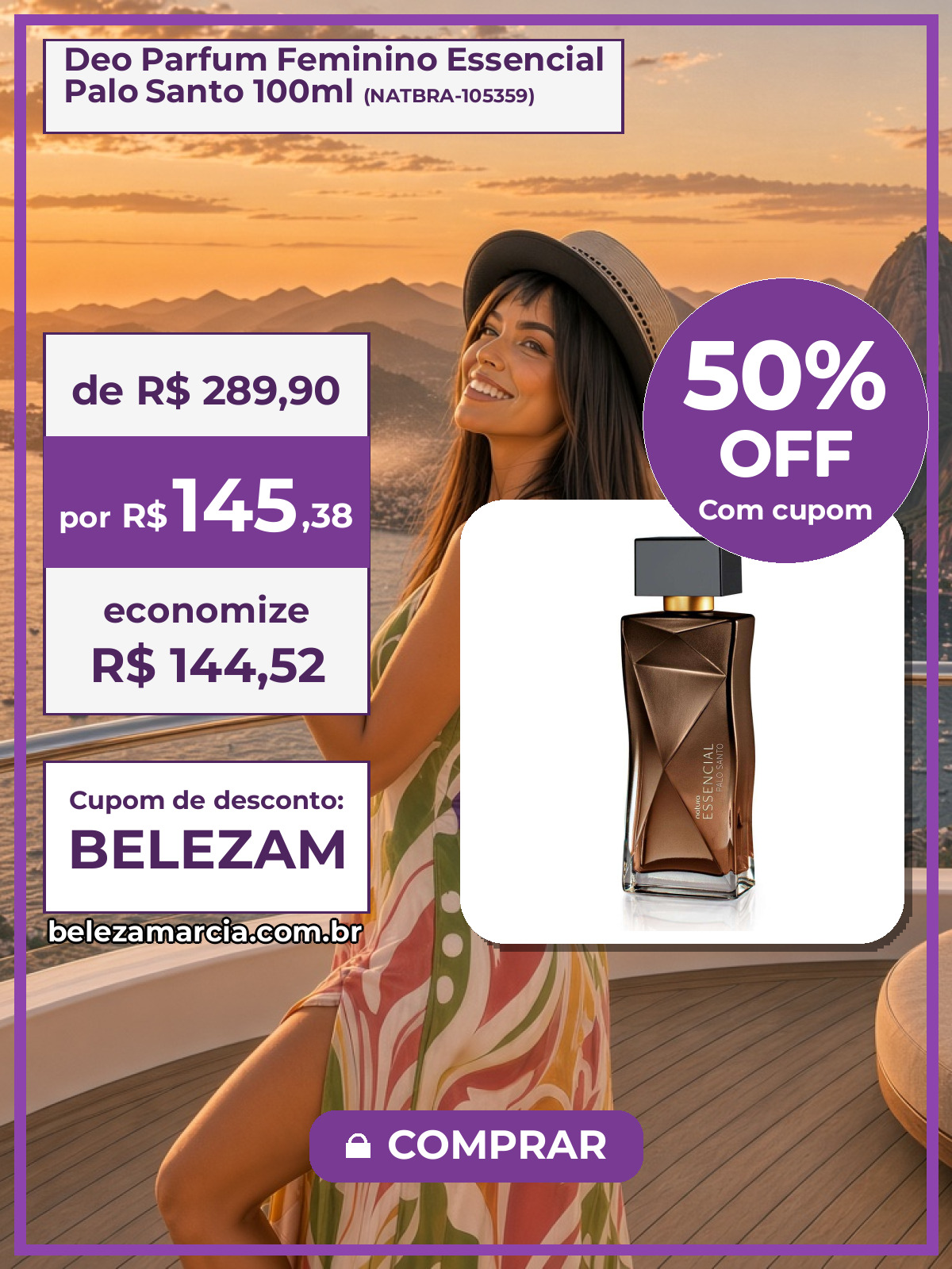 Deo Parfum Feminino Essencial Palo Santo 100ml