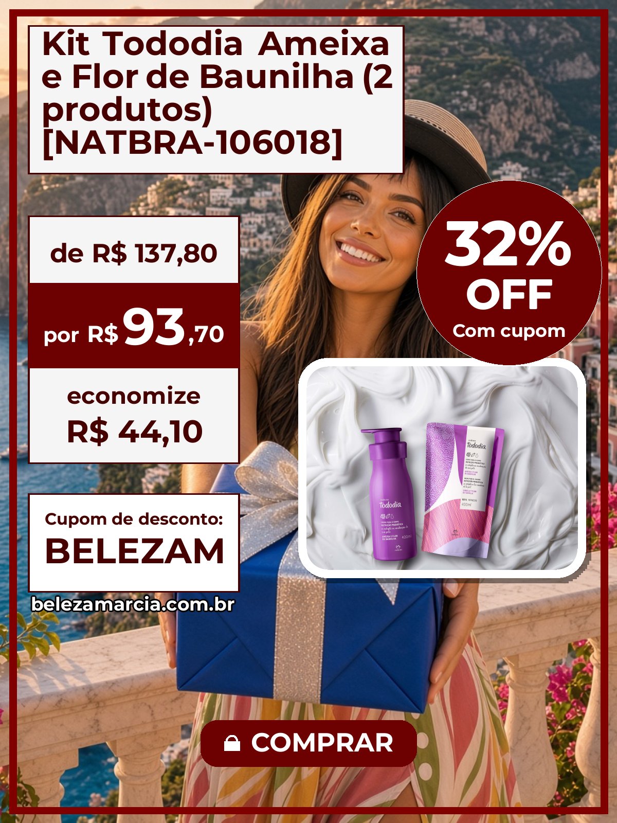 Kit Tododia Ameixa e Flor de Baunilha (2 produtos) [NATBRA-106018]