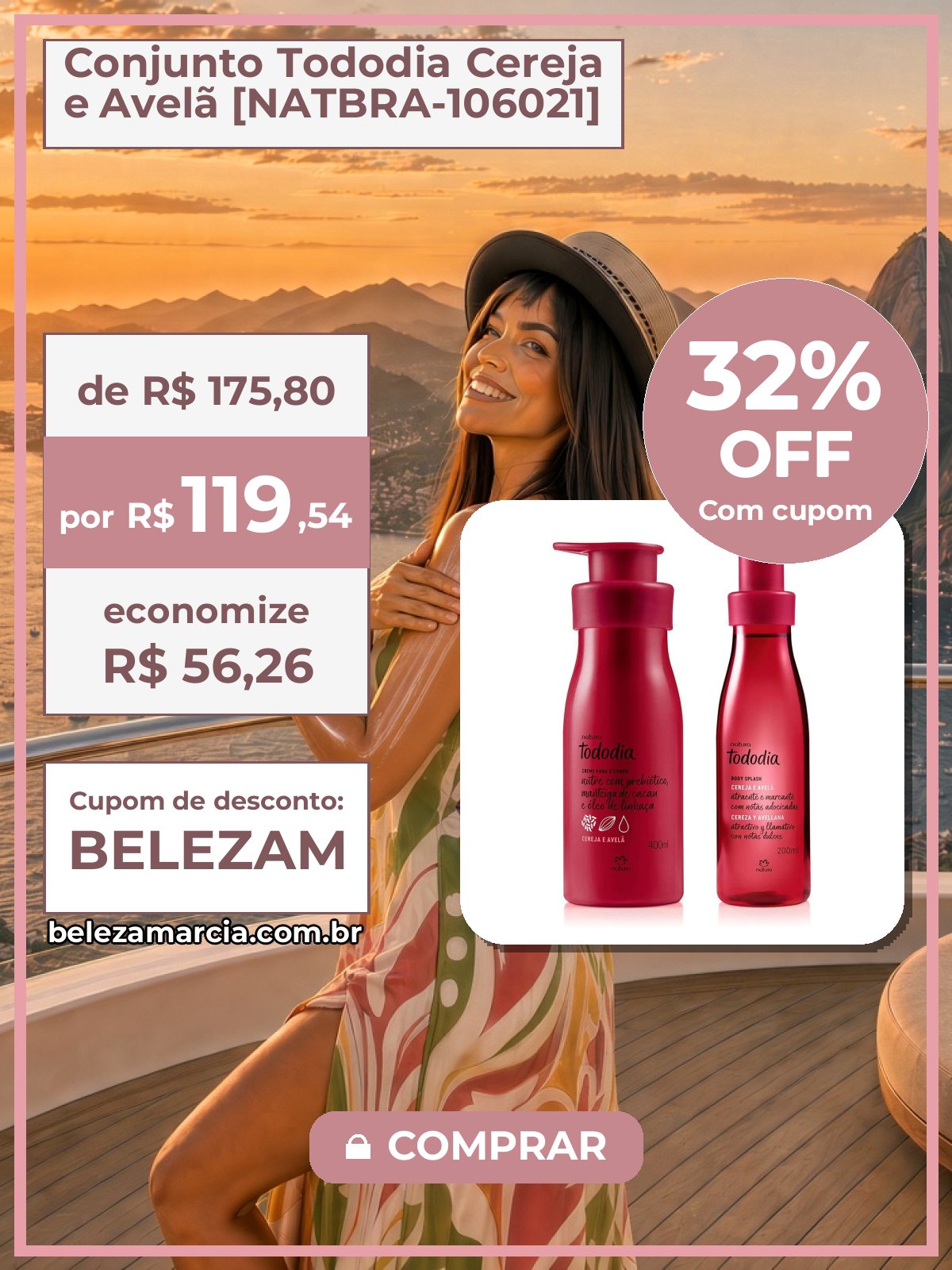 Conjunto Tododia Cereja e Avelã [NATBRA-106021]