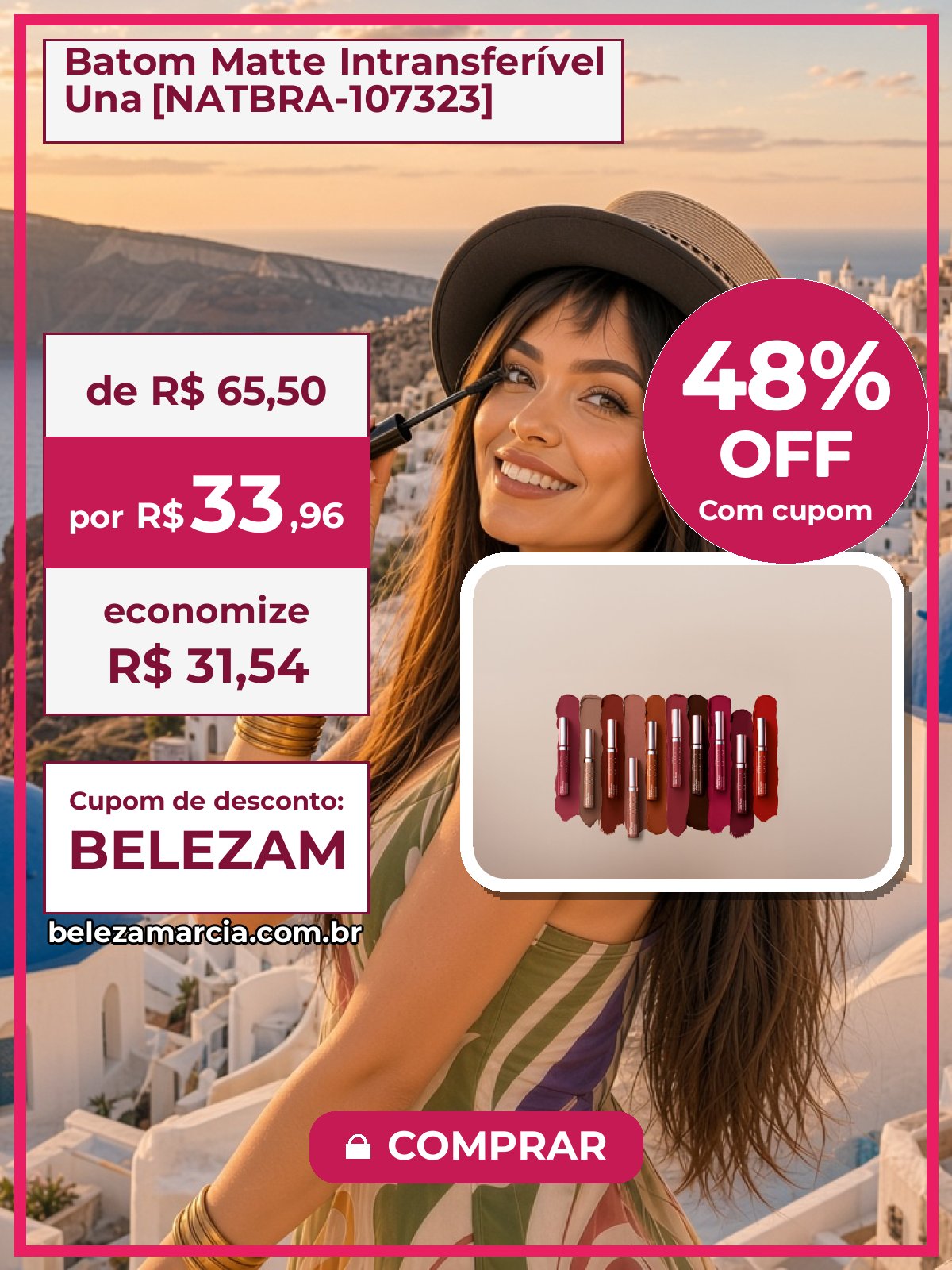 Batom Matte Intransferível Una [NATBRA-107323]