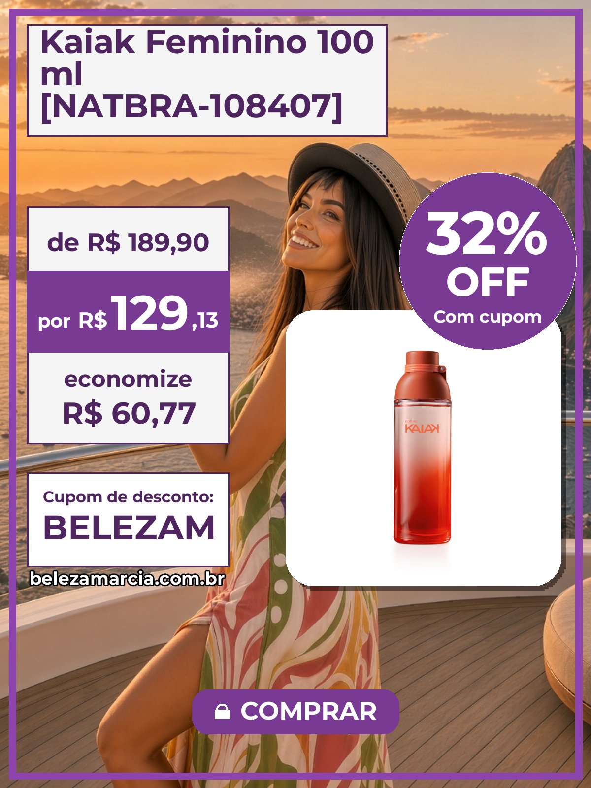 Kaiak Feminino 100 ml [NATBRA-108407]