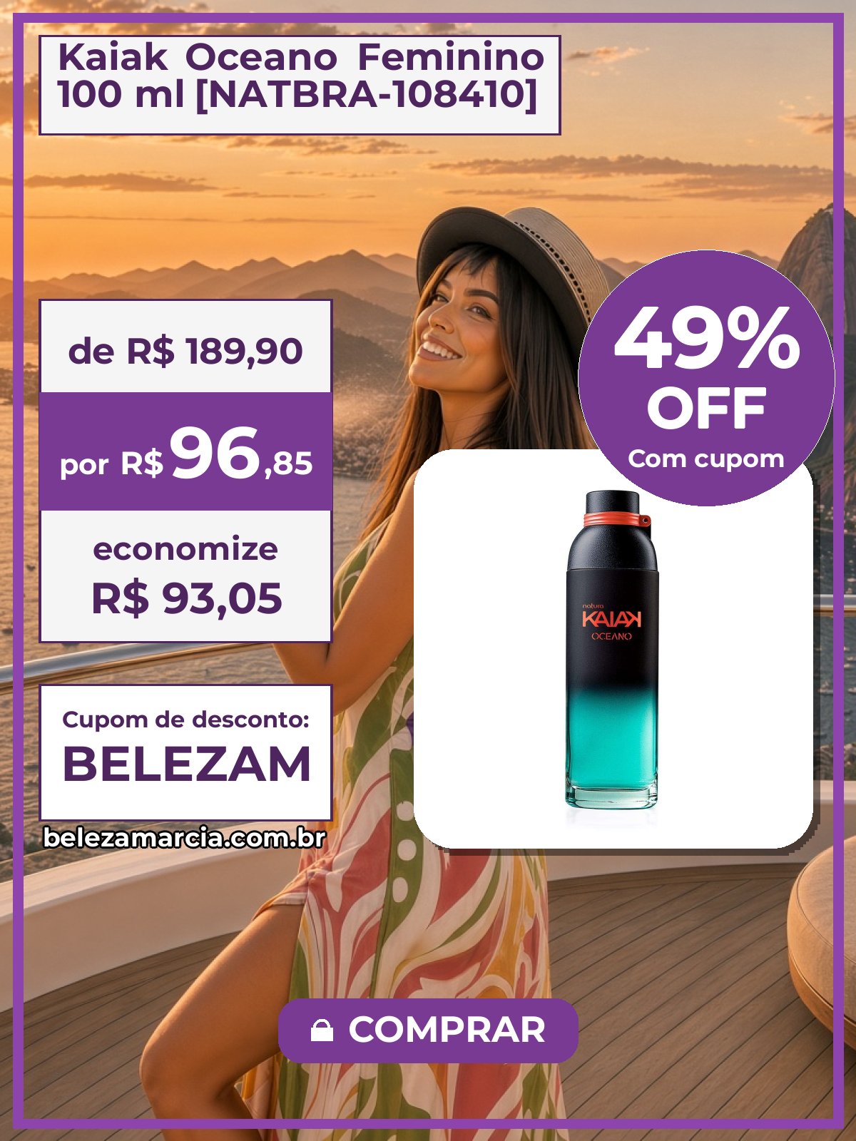 Kaiak Oceano Feminino 100 ml [NATBRA-108410]