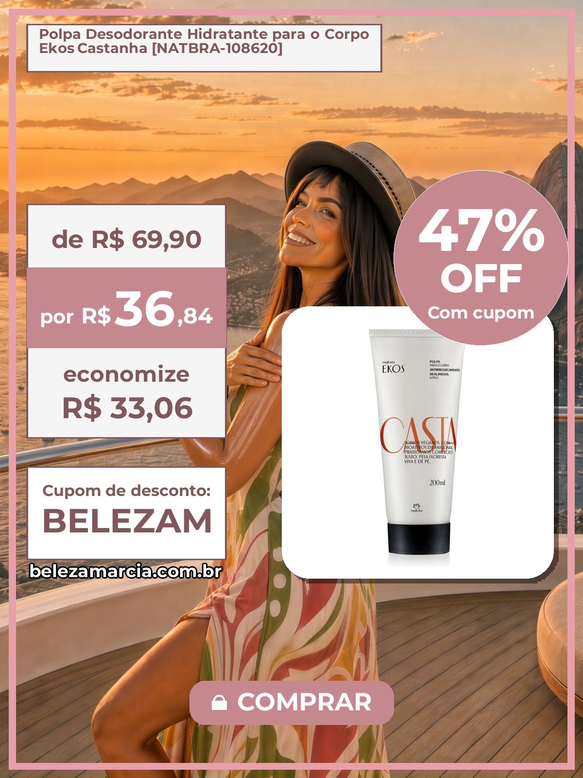 Polpa Desodorante Hidratante para o Corpo Ekos Castanha [NATBRA-108620]