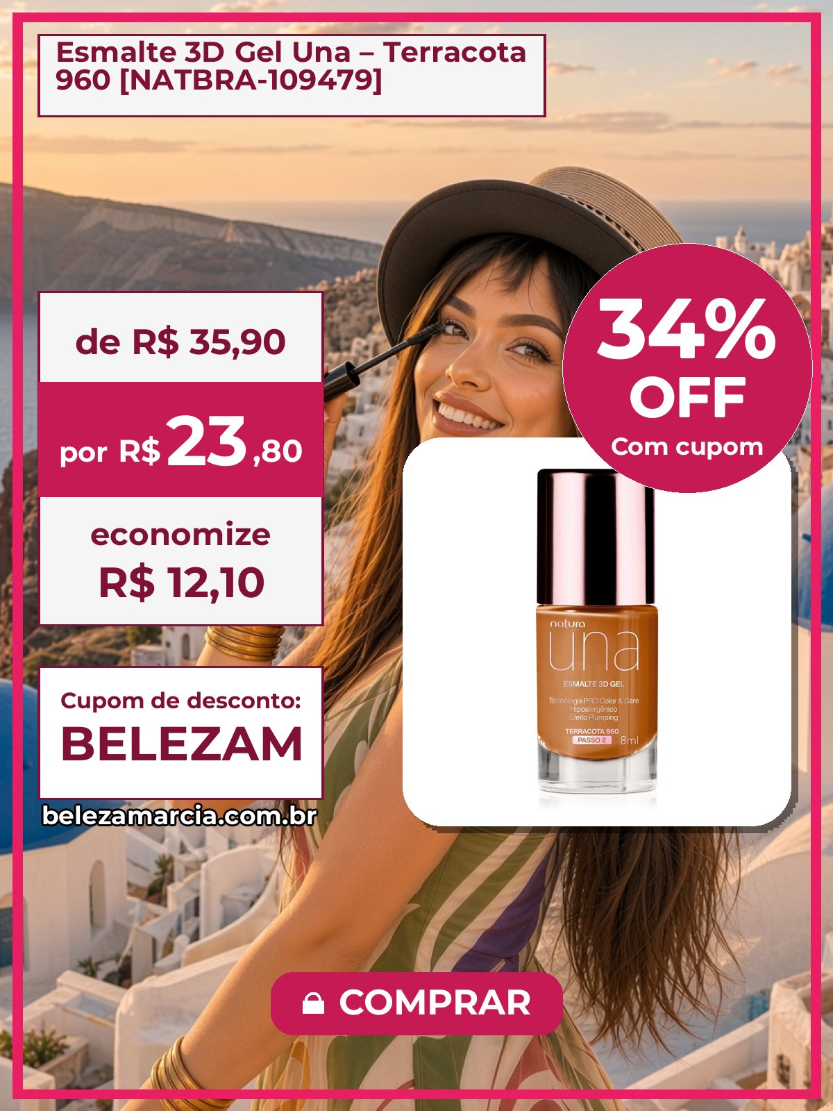 Esmalte 3D Gel Una – Terracota 960 [NATBRA-109479]