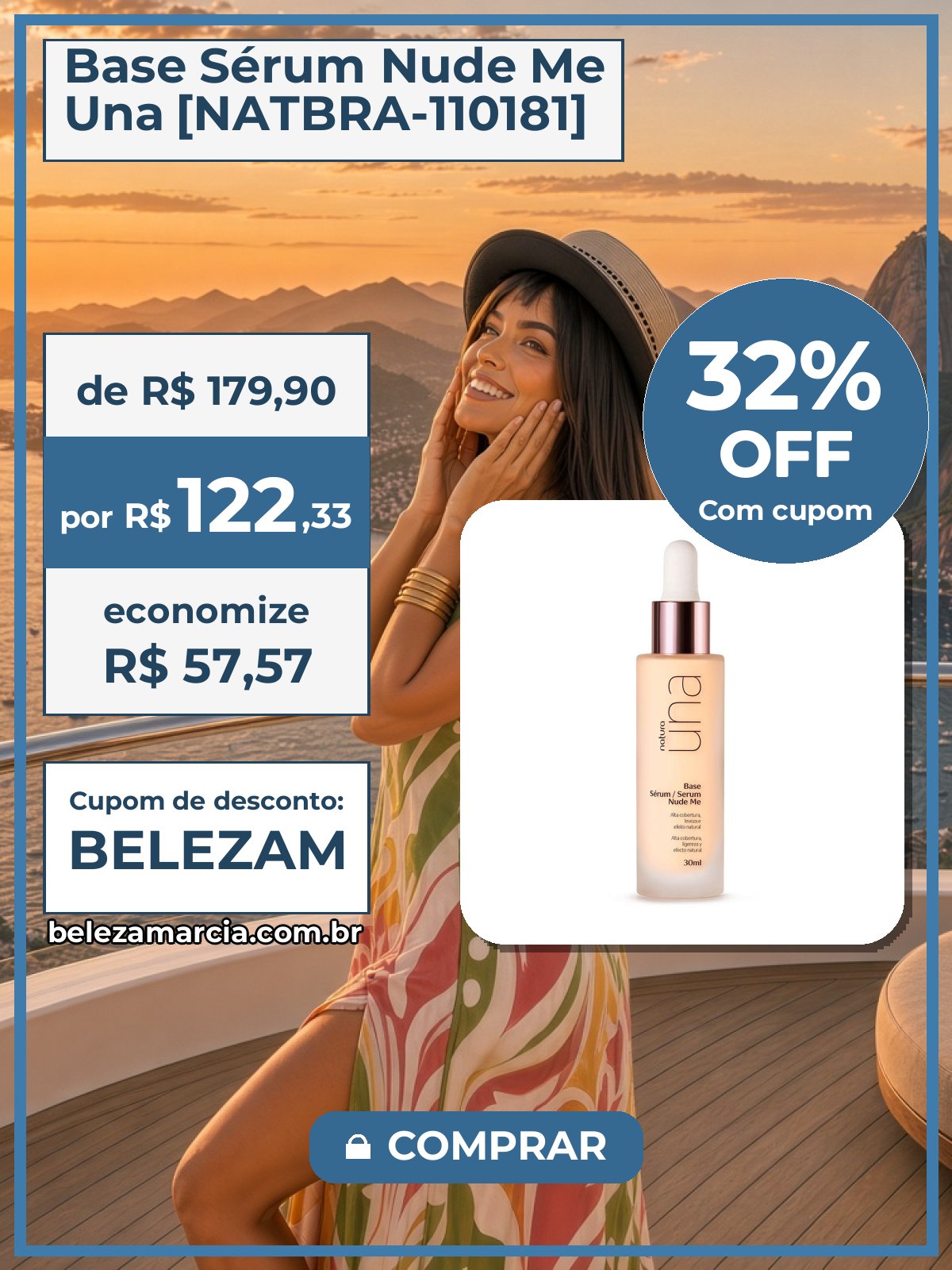 Base Sérum Nude Me Una [NATBRA-110181]