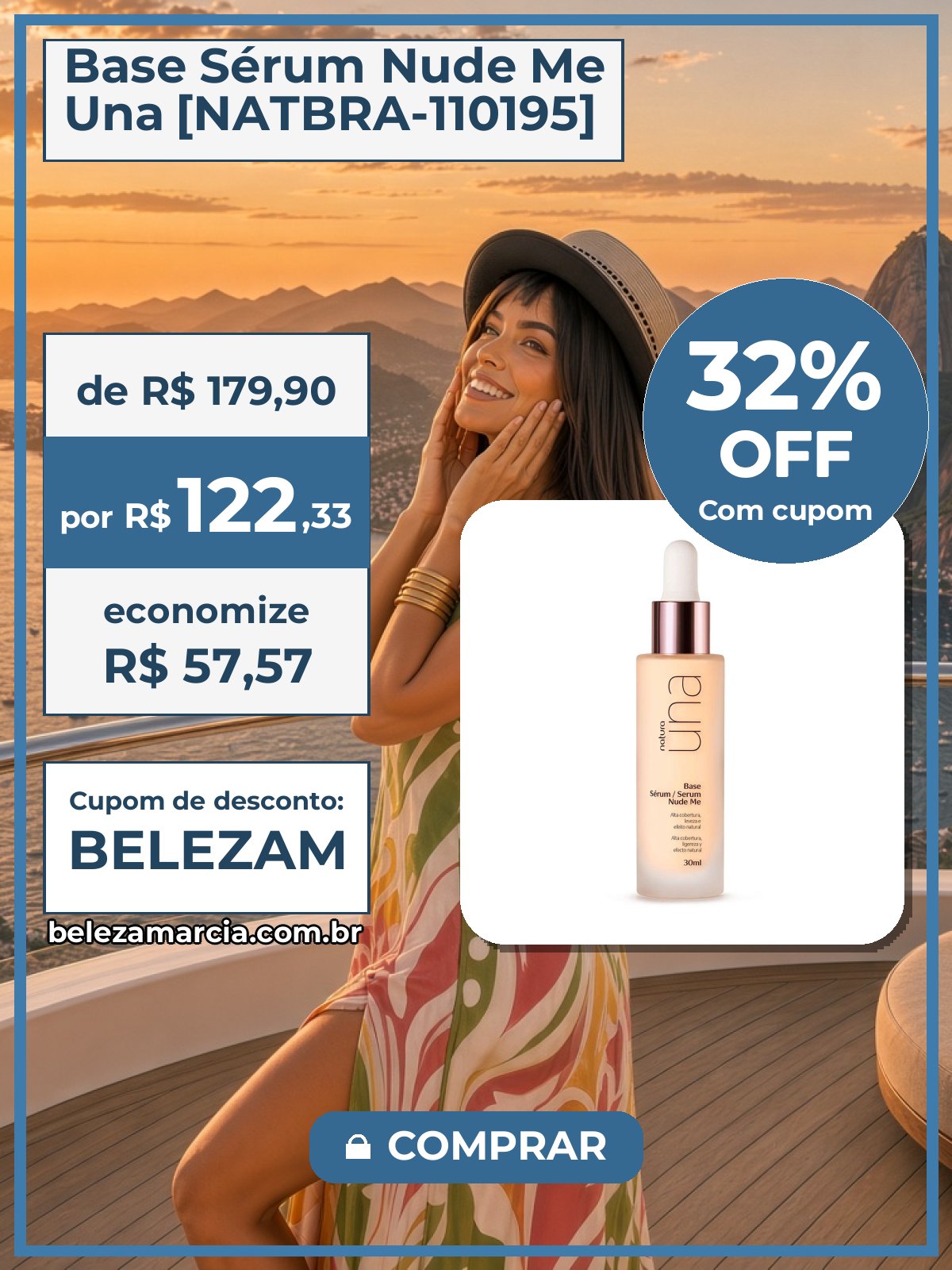 Base Sérum Nude Me Una [NATBRA-110195]