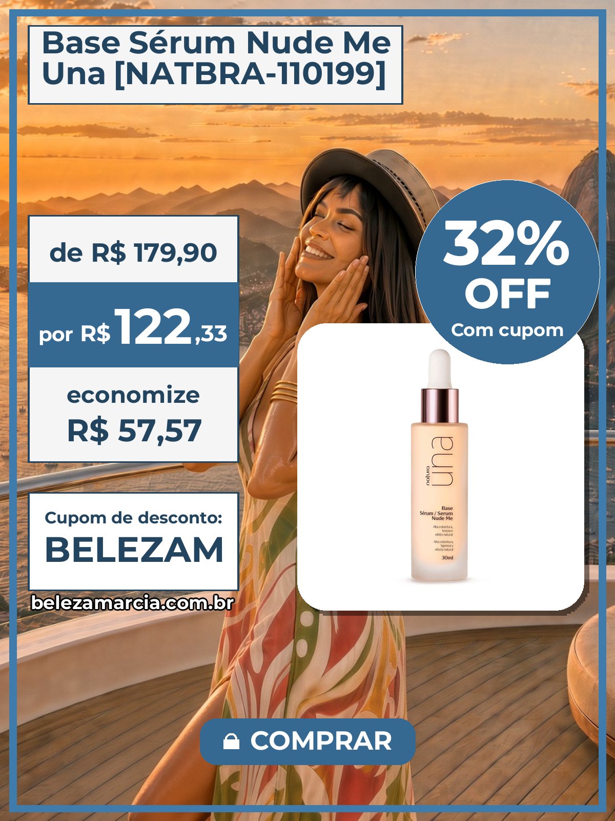 Base Sérum Nude Me Una [NATBRA-110199]