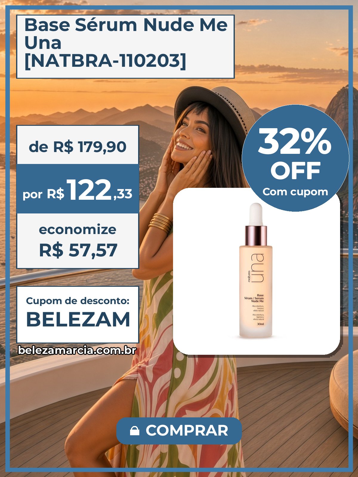 Base Sérum Nude Me Una [NATBRA-110203]