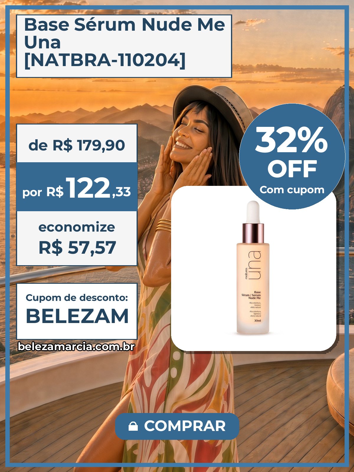Base Sérum Nude Me Una [NATBRA-110204]