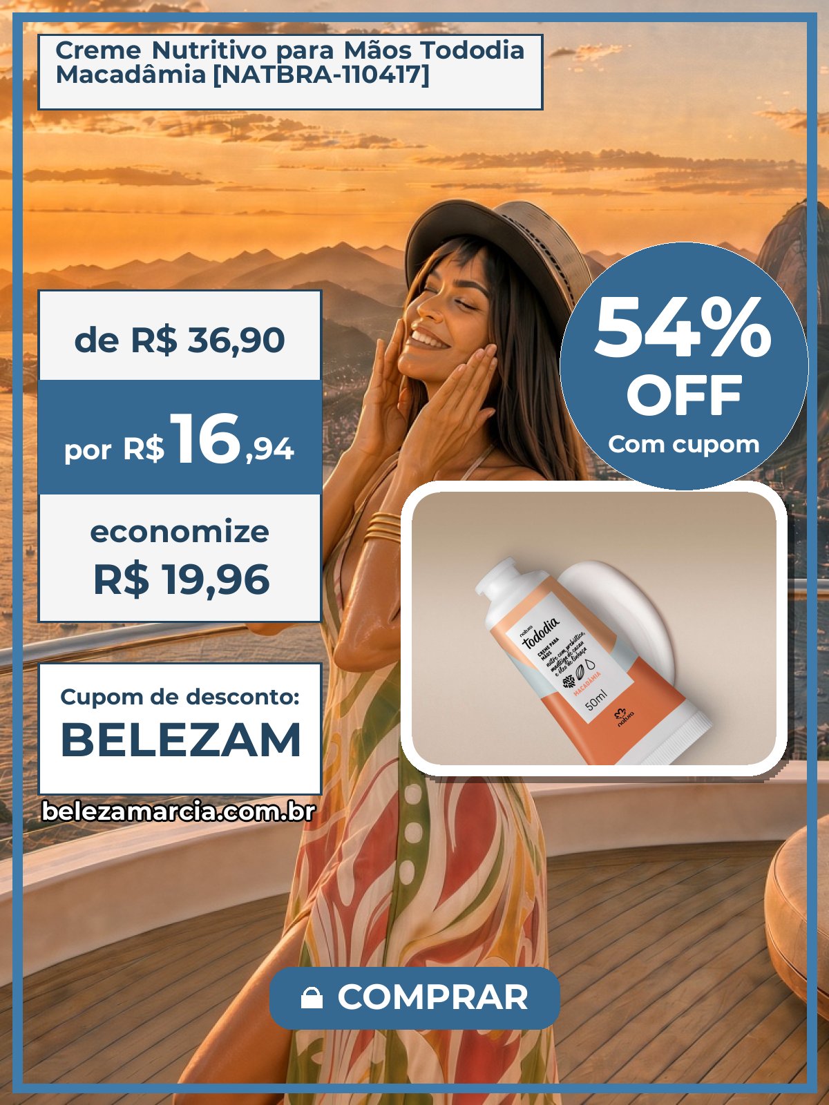 Creme Nutritivo para Mãos Tododia Macadâmia [NATBRA-110417]