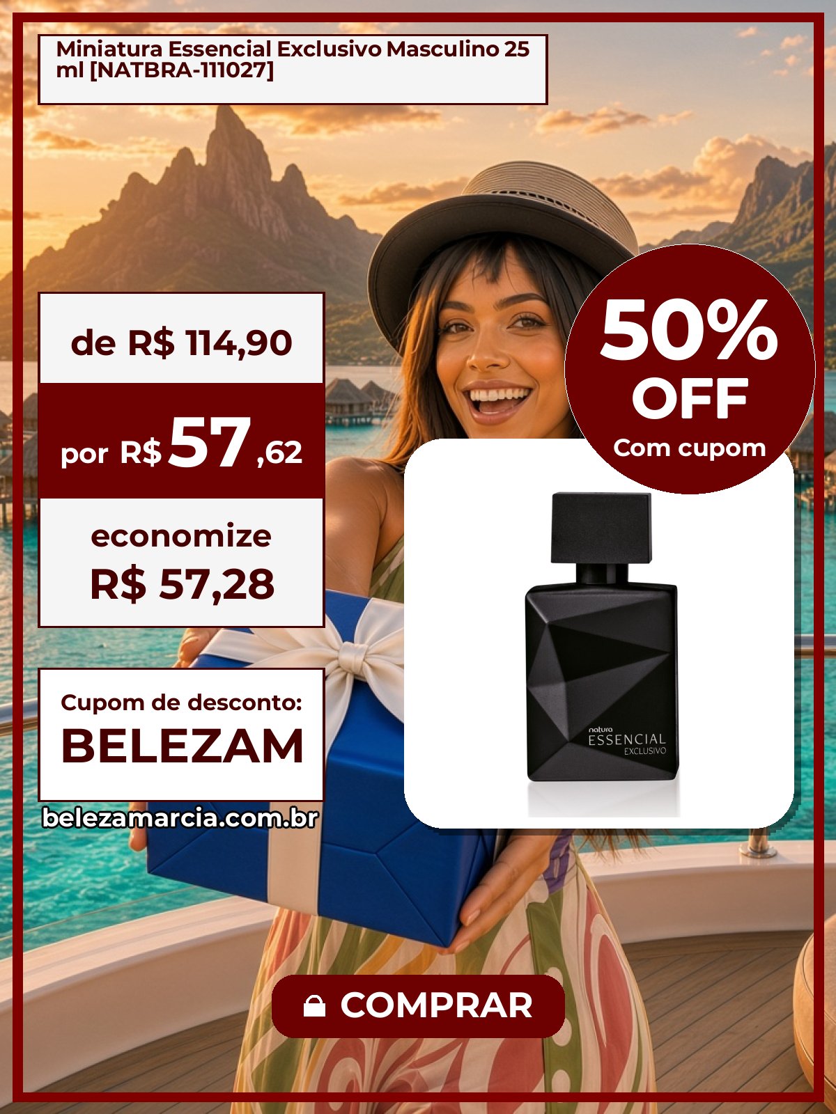 Miniatura Essencial Exclusivo Masculino 25 ml [NATBRA-111027]
