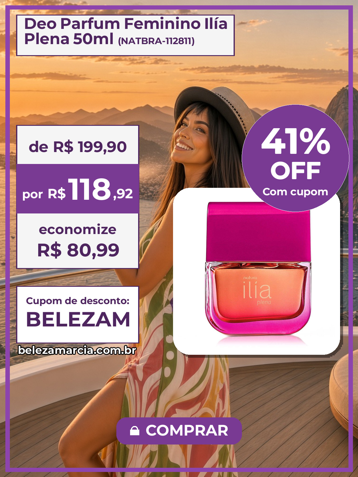 Deo Parfum Feminino Ilía Plena 50ml