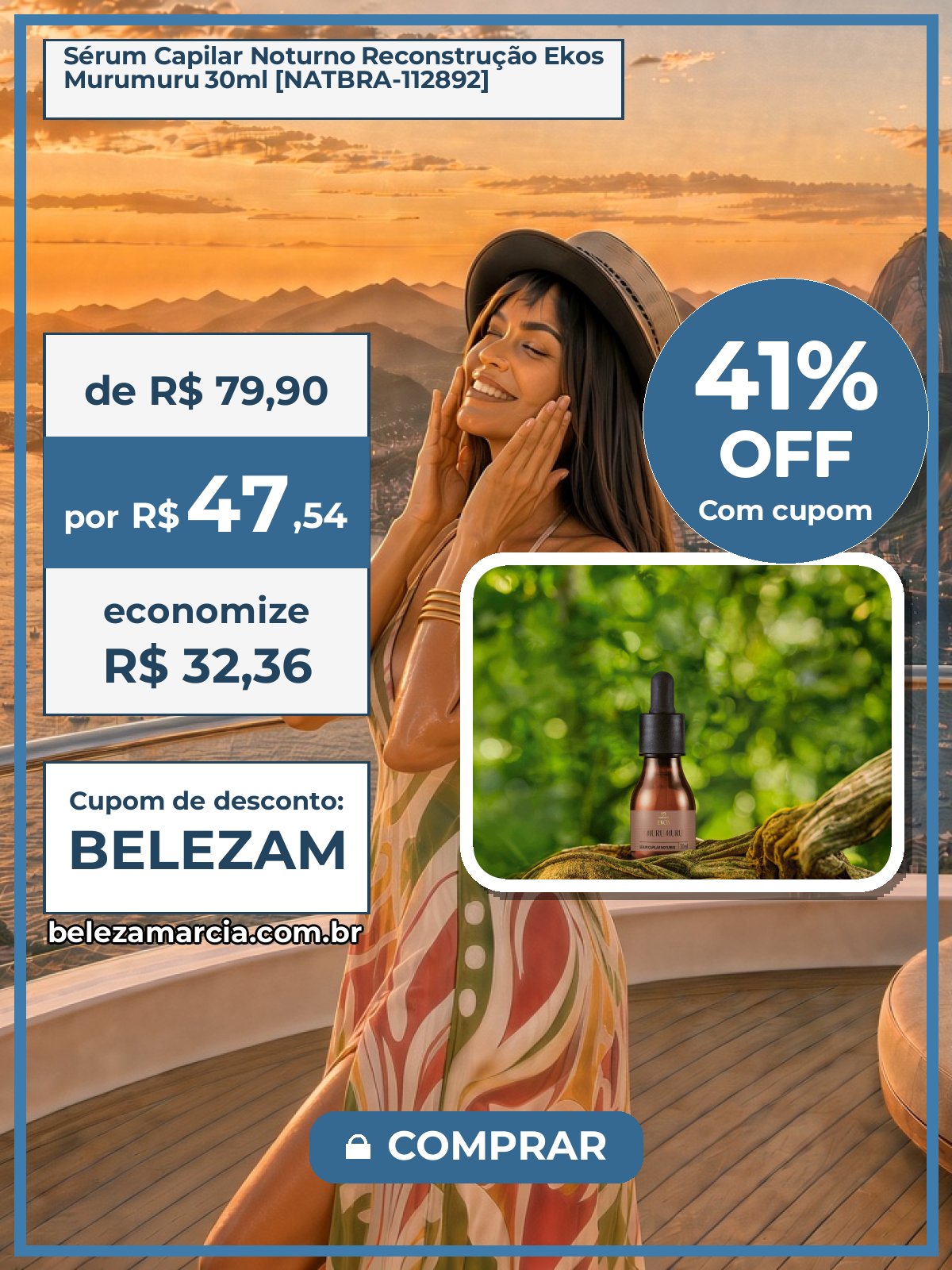 Sérum Capilar Noturno Reconstrução Ekos Murumuru 30ml [NATBRA-112892]