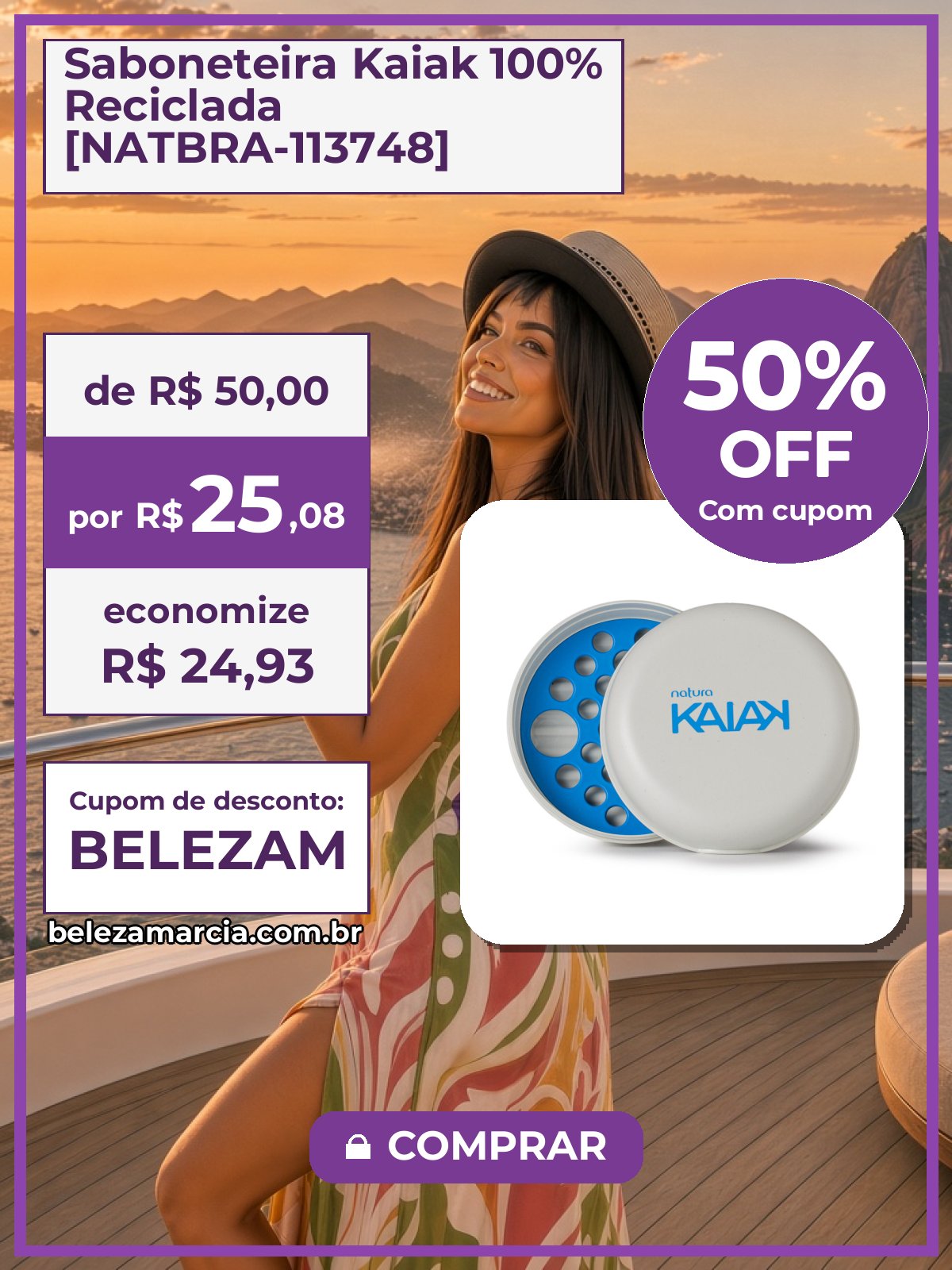 Saboneteira Kaiak 100% Reciclada [NATBRA-113748]